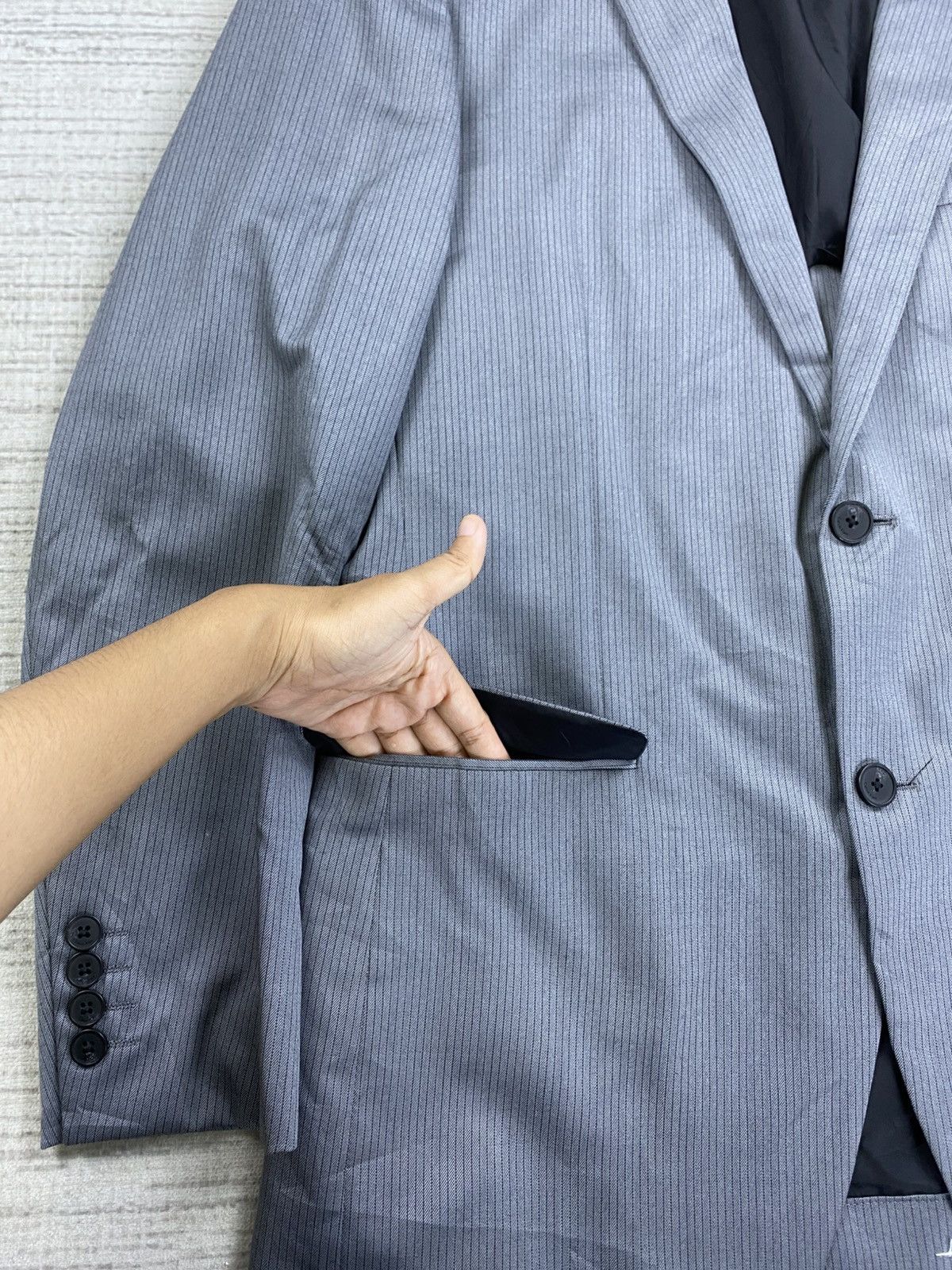 Calvin Klein × Japanese Brand × Vintage Vintage Calvin Klein Platinum Double Button Blazer Jacket Size US M / EU 48-50 / 2 - 6 Thumbnail