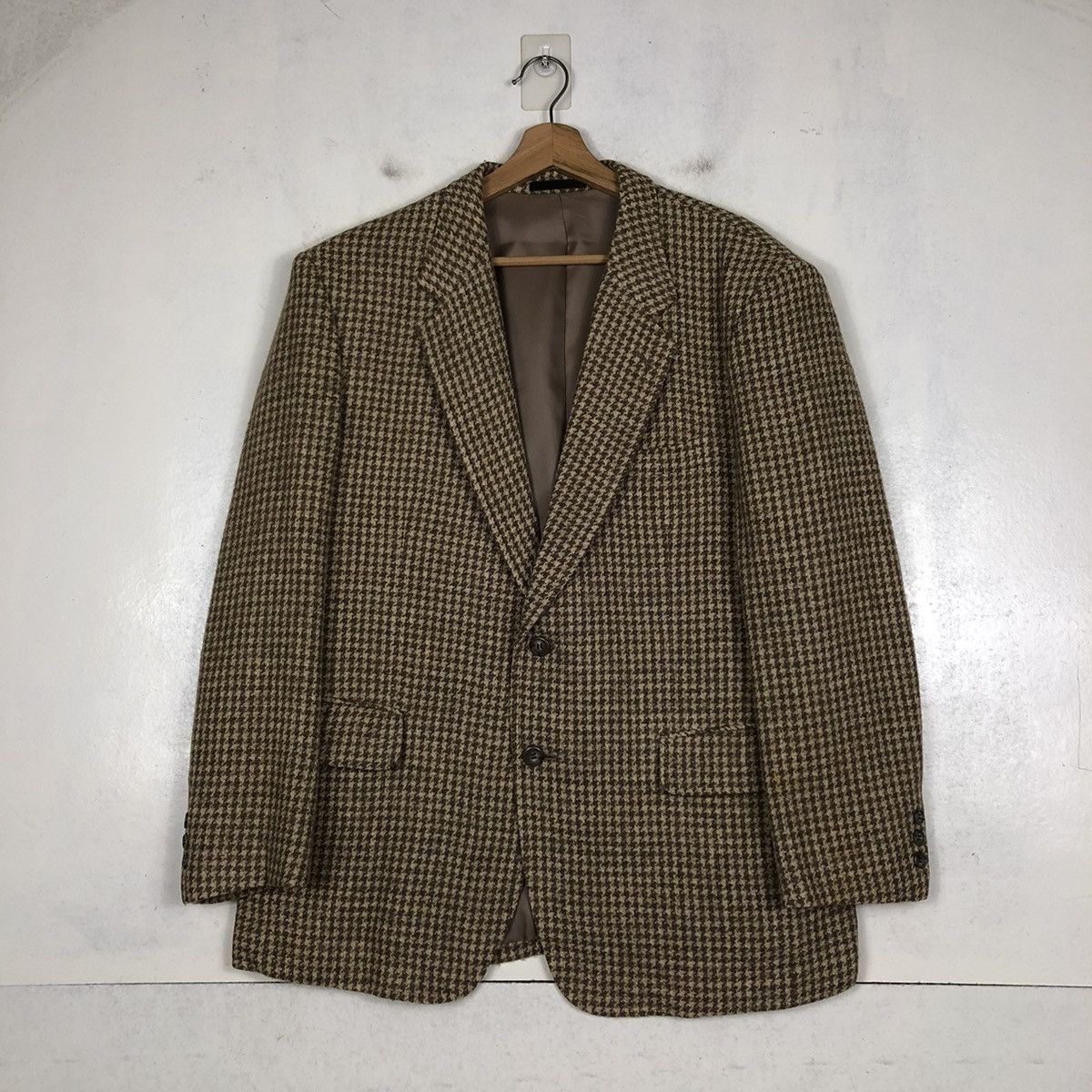 Harris Tweed 📌VINTAGE DOUBLE BREAST WOOL HARRIS TWEED HERRINBONE Size US M / EU 48-50 / 2 - 2 Thumbnail