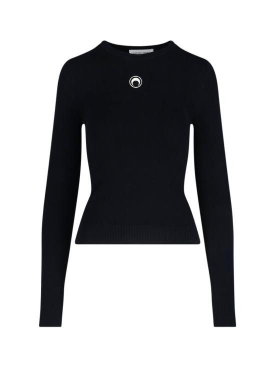 Marine Serre MARINE SERRE Women Tops WTK014A CKNI0511 BK99 Black Size M / US 6-8 / IT 42-44 - 1 Thumbnail