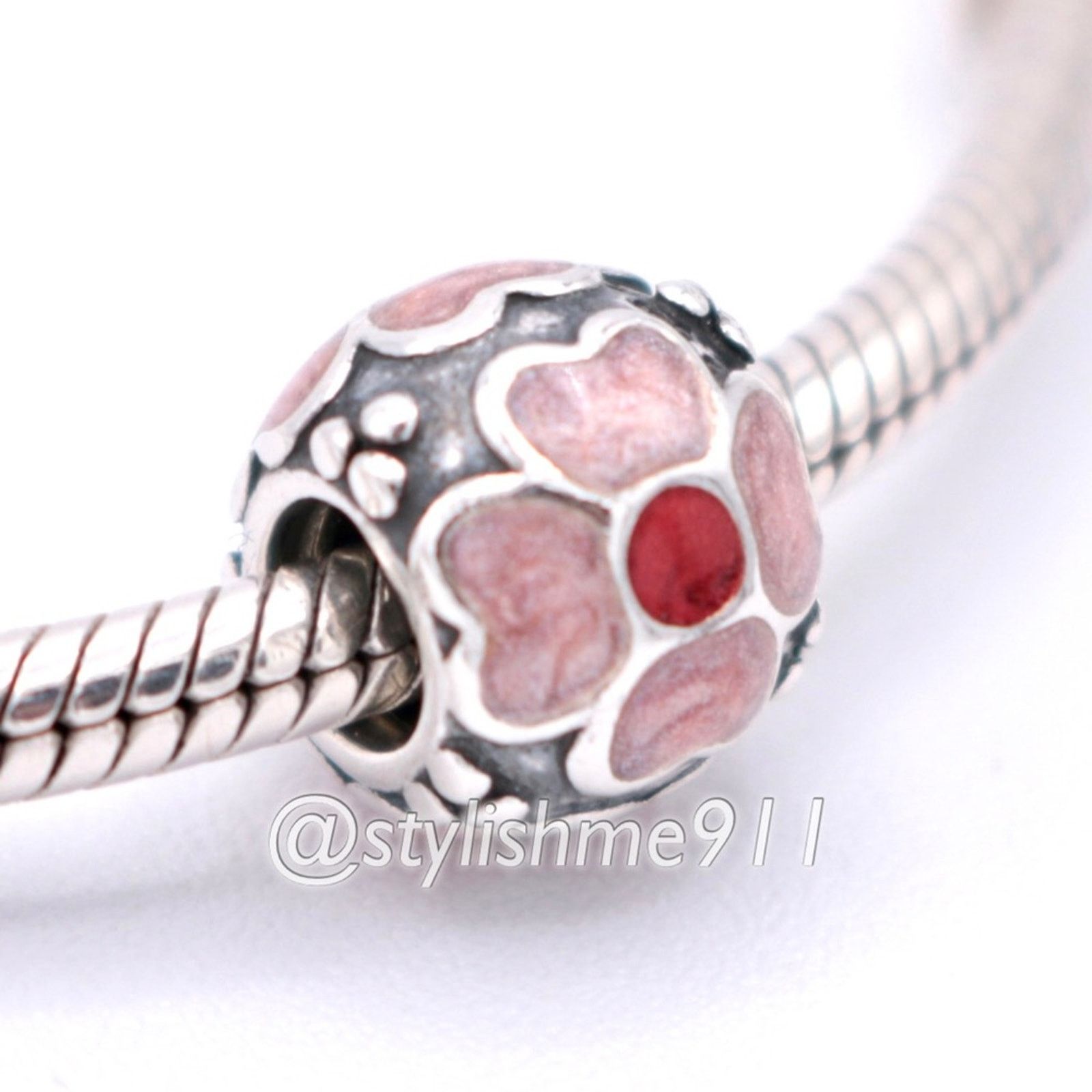 pandora Authentic PANDORA Red Daisy Charm - 790433ER Size ONE SIZE - 2 Thumbnail