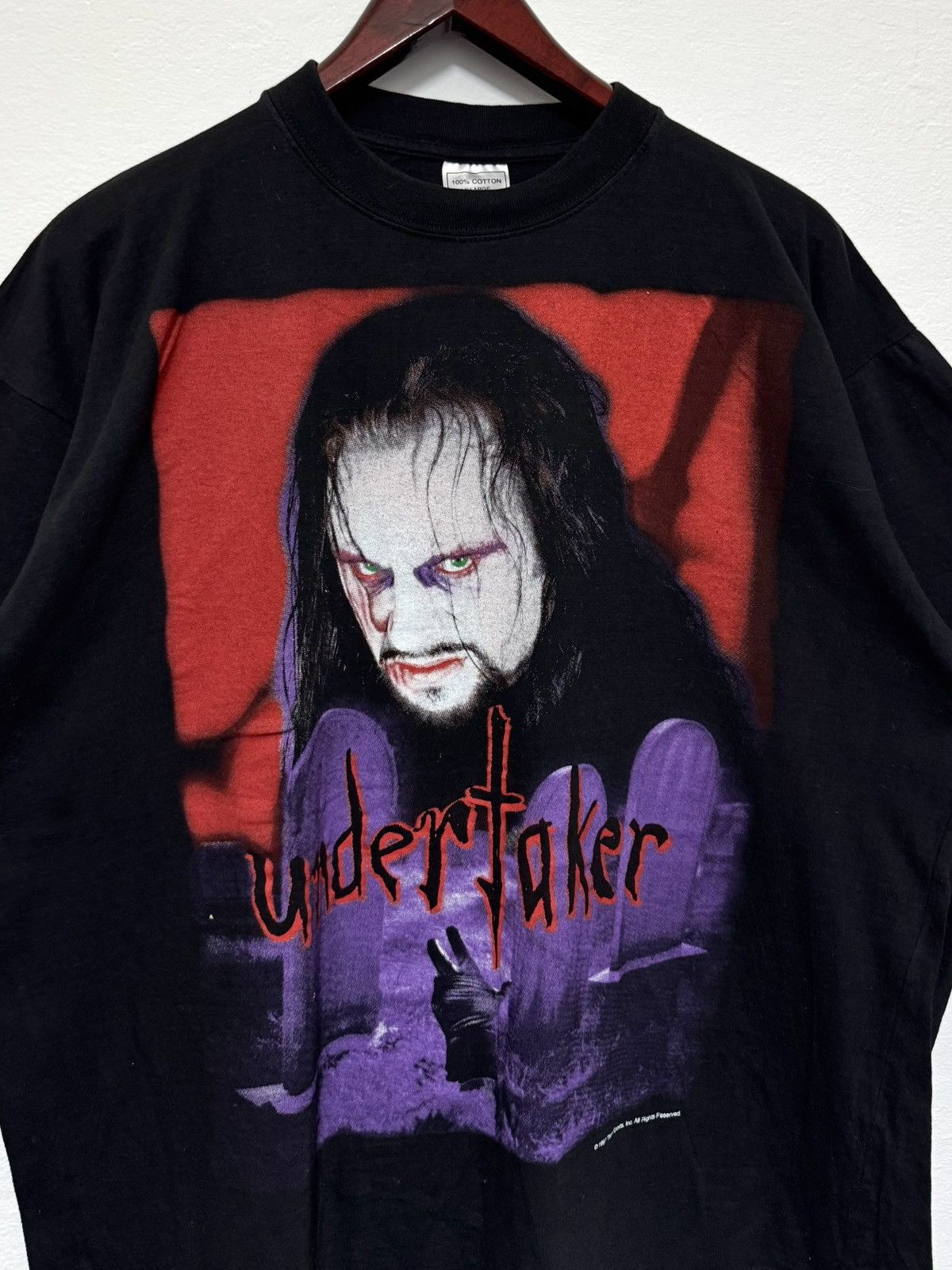Vintage Vintage WWF Undertaker Seeyou on the other side 1997 T-shirt Size US XL / EU 56 / 4 - 2 Thumbnail