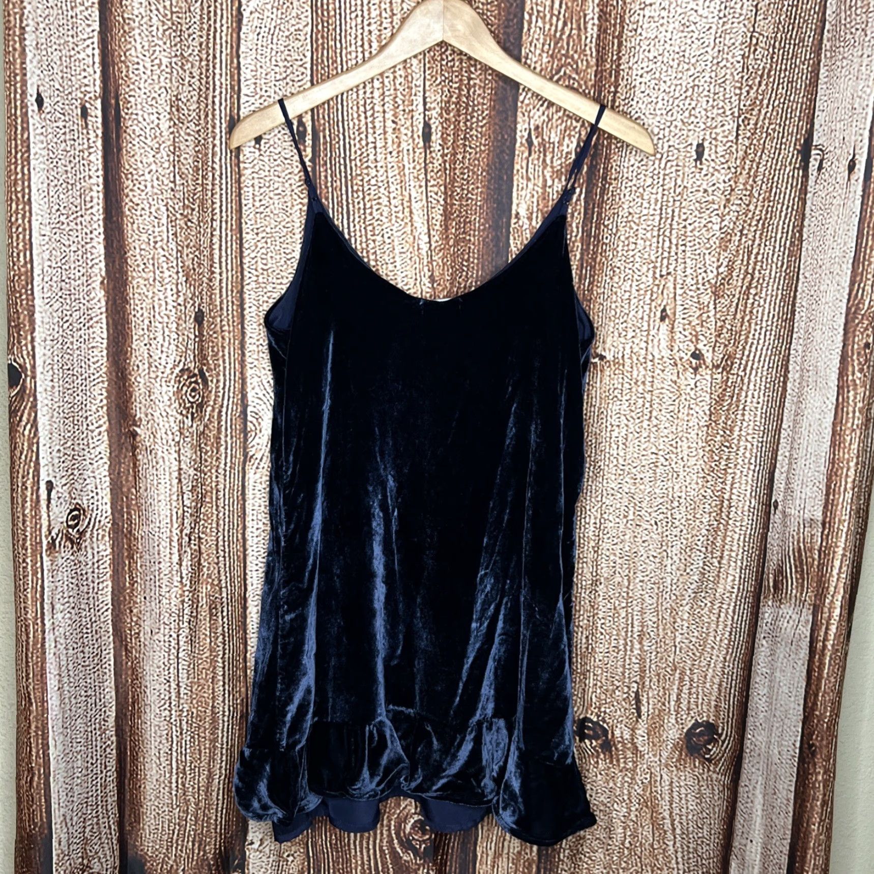 Rails VINTAGE? Wait, Rails Audrina Velvet Slip Dress Blue Womens Small Size S / US 4 / IT 40 - 3 Thumbnail