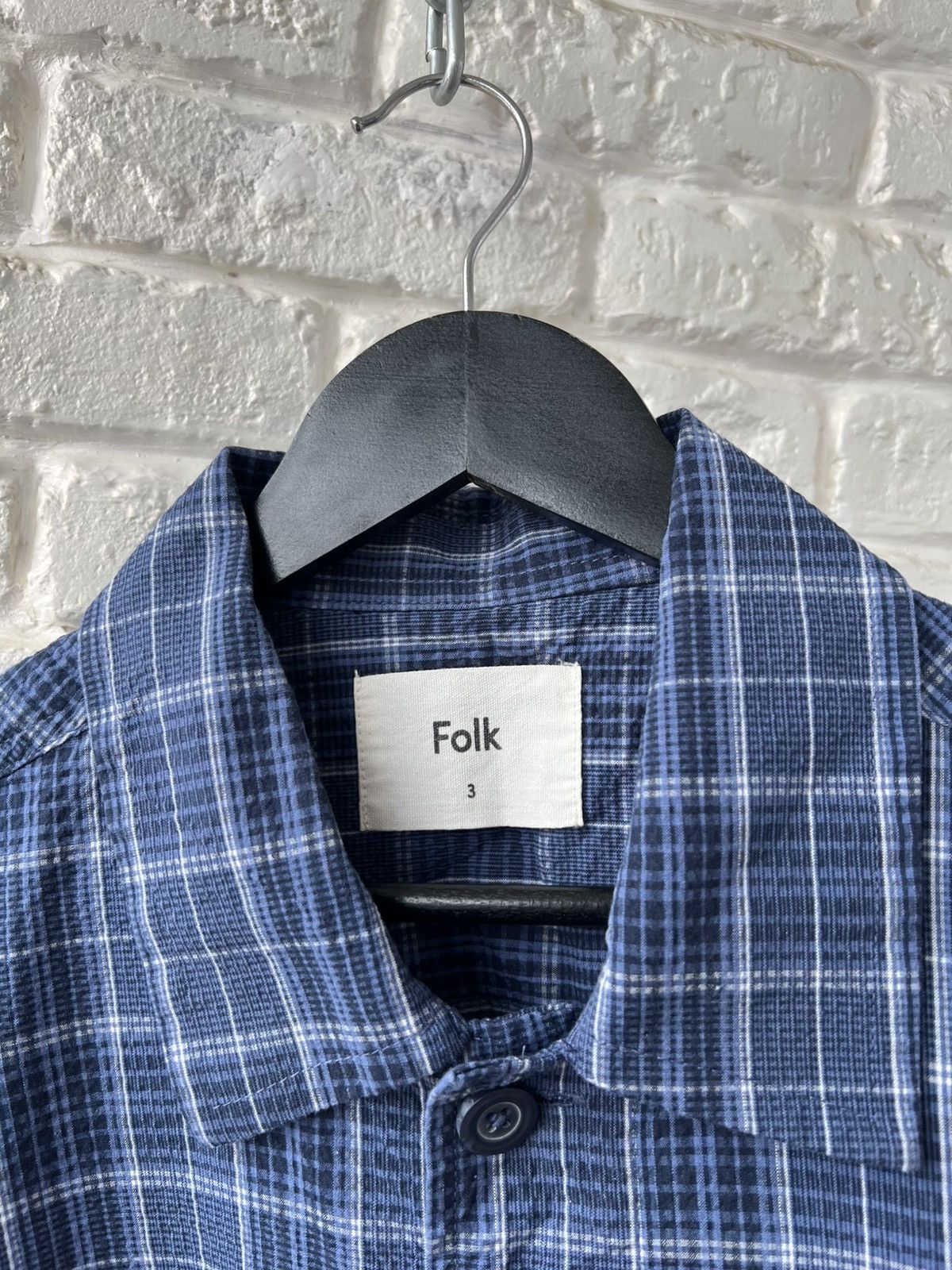 Folk Folk Checked Worker Patch Overshirt Size 3 Size US M / EU 48-50 / 2 - 3 Thumbnail