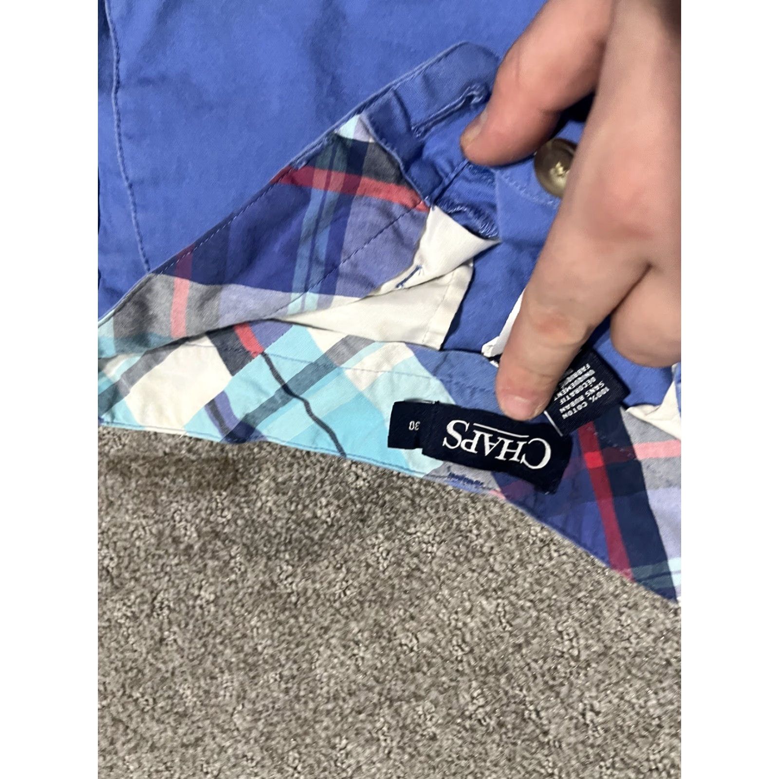 Ralph Lauren VINTAGE Chaps Ralph Lauren Chino Shorts Mens 30 Blue Flat Front Twill 7" Inseam Classic Belt Loops Size US 30 / EU 46 - 4 Thumbnail