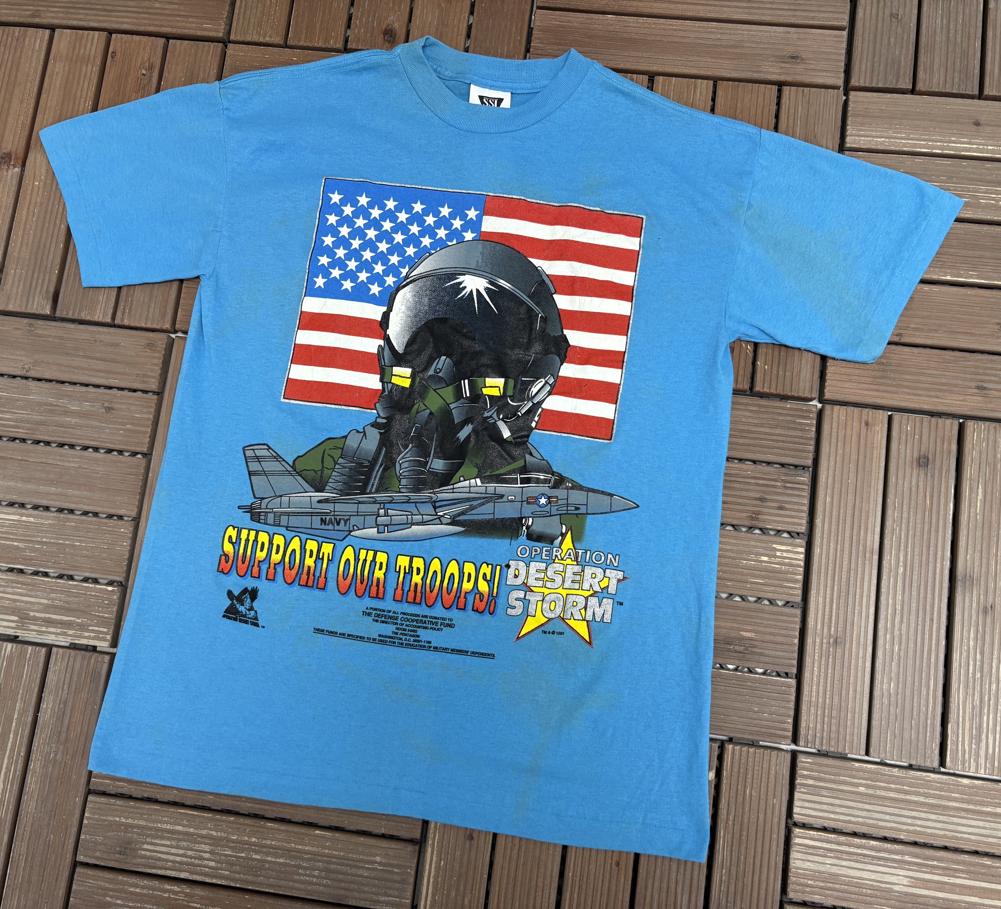 Vintage Operation Desert Storm Support Our Troops Vintage Tee Size US L / EU 52-54 / 3 - 4 Thumbnail