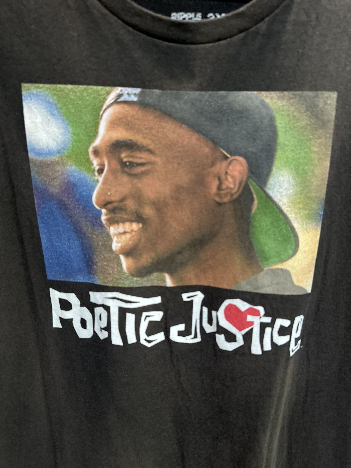 Rap Tees Thrashed Vintage Tupac Poetic Justice Faded Tee Size US XXL / EU 58 / 5 - 2 Thumbnail