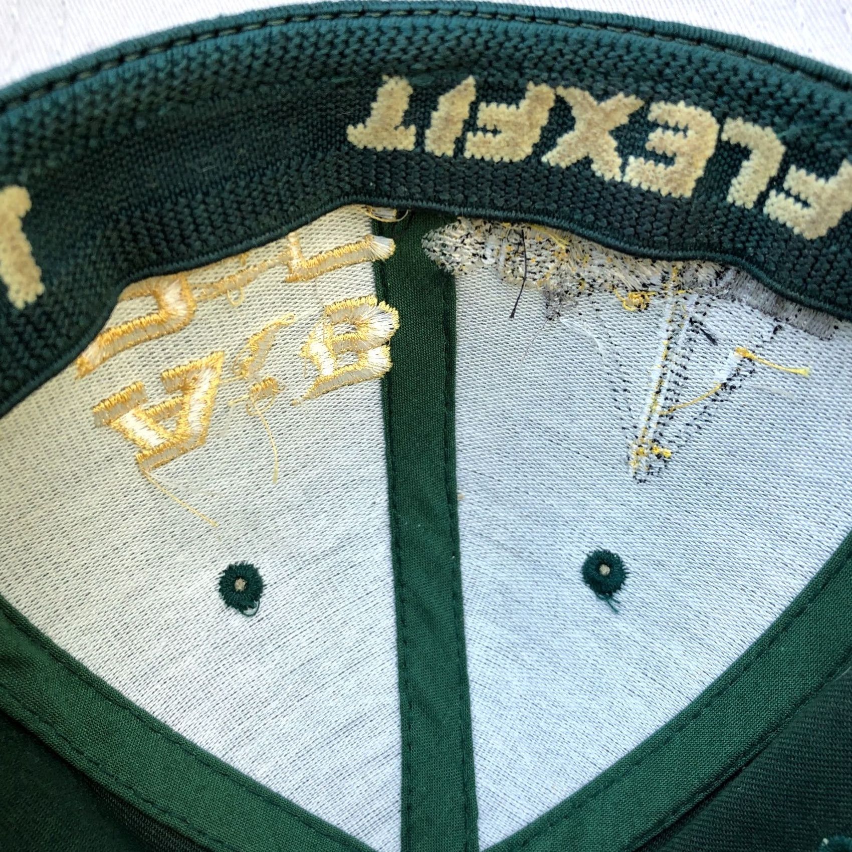 Vintage YUPOONG ARB PSC Fitted Hat Men's L/XL Flexfit Green Cap Embroidered Size ONE SIZE - 6 Thumbnail