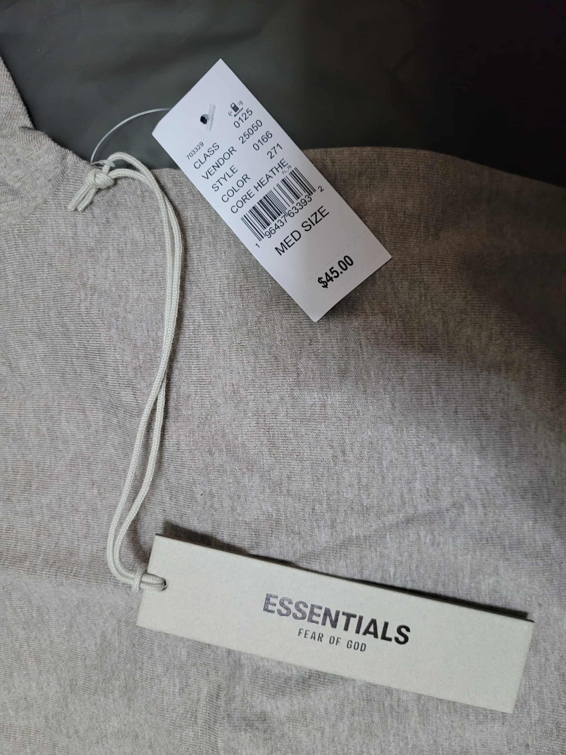 Fear of God sz M FOG Essentials small logo Core Heather Tee(FW 23) Size US M / EU 48-50 / 2 - 10 Thumbnail
