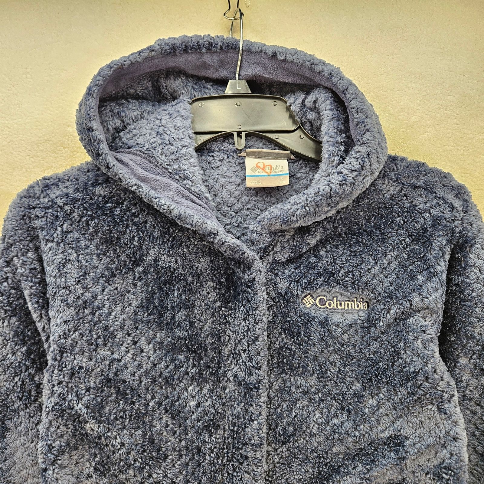 Columbia COLUMBIA GIRLS SMALL HOODED NAVY FLEECE JACKET SOFT Size S / US 4 / IT 40 - 2 Thumbnail