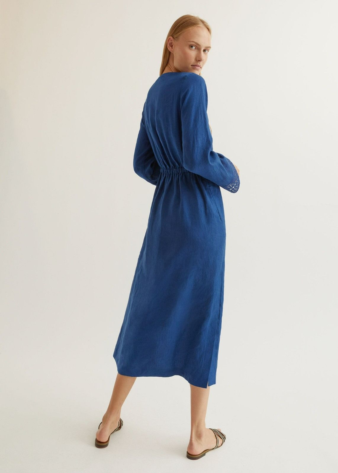 Loro Piana o1srvl11e0424 Dress in Navy Blue Size L / US 10 / IT 46 - 4 Thumbnail