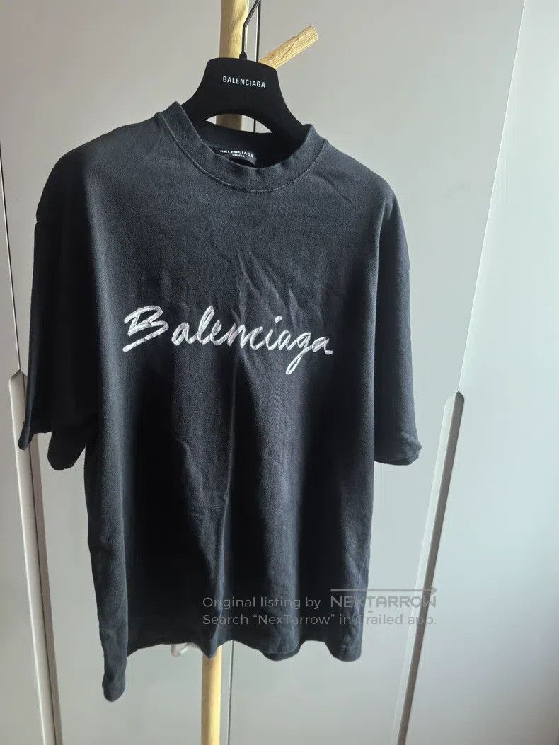 Balenciaga Balenciaga Graffiti Logo Short Sleeve T-Shirt Size US XXS / EU 40 - 1 Thumbnail
