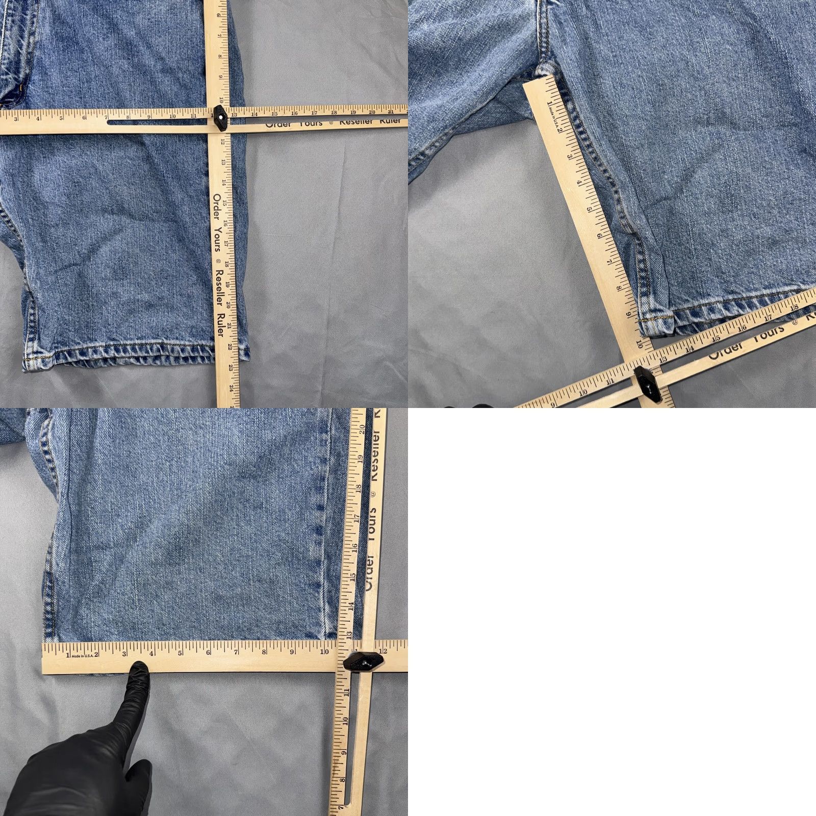 Vintage Polo Jeans Co. Banner Shorts Bermuda Denim Light Wash 33 Mens Classic Five-Pocket 90s Vibe Size US XS / EU 42 / 0 - 8 Thumbnail