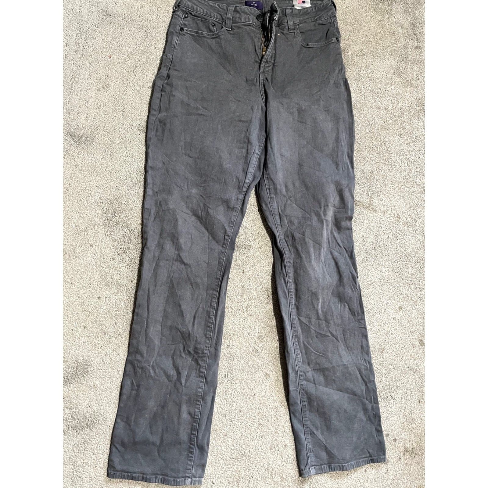 NYDJ NYDJ Not Your Daughter’s Jeans Straight Mid Rise 10 Gray Jeans Women Size 10 Straight Leg NYDJ Gray Womens Mid Rise 10 Jeans Size 32" / US 10 / IT 46 - 2 Thumbnail