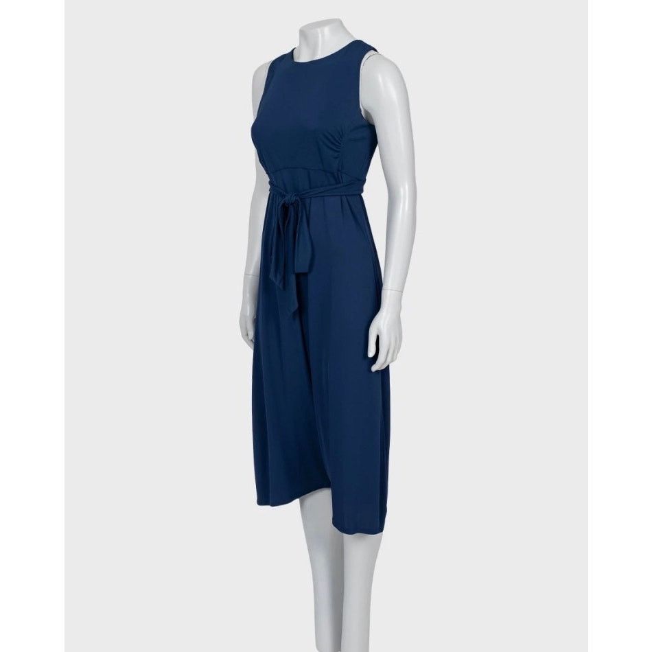 Yves Saint Laurent Saint Laurent Blue Tie-Waist Jumpsuit Sz. M/EU38 Size 27" / US 4 / IT 40 - 2 Thumbnail