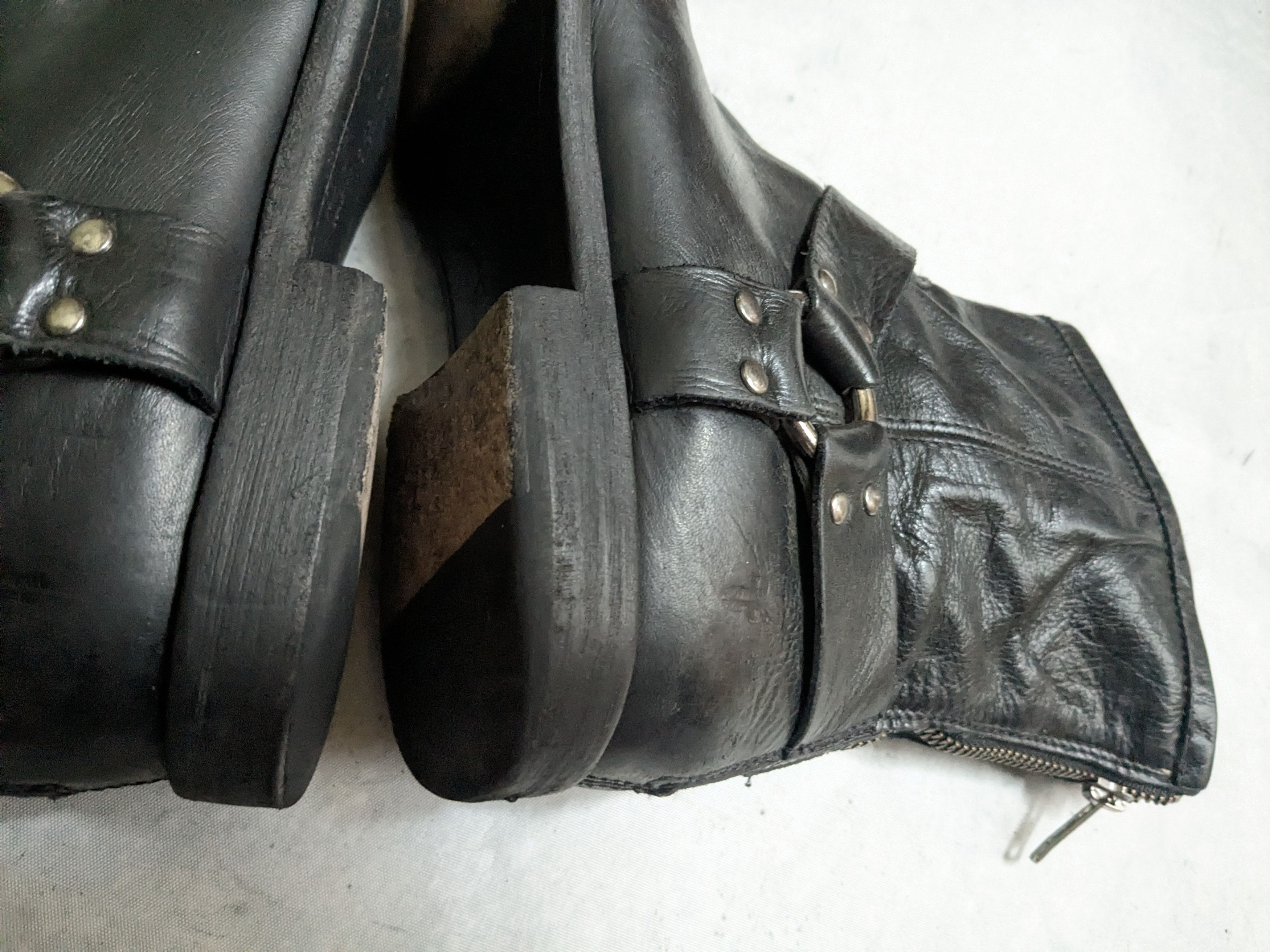 Frye Frye Harness Black Leather 10 D Leather Buckle Belted Size US 10 / EU 43 - 9 Thumbnail