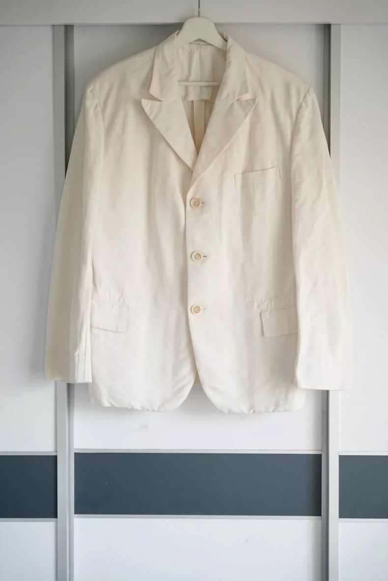 Yohji Yamamoto Yohji Yamamoto size s 95ss thorn white suit 2502-Nextarrow Size 36S - 1 Thumbnail