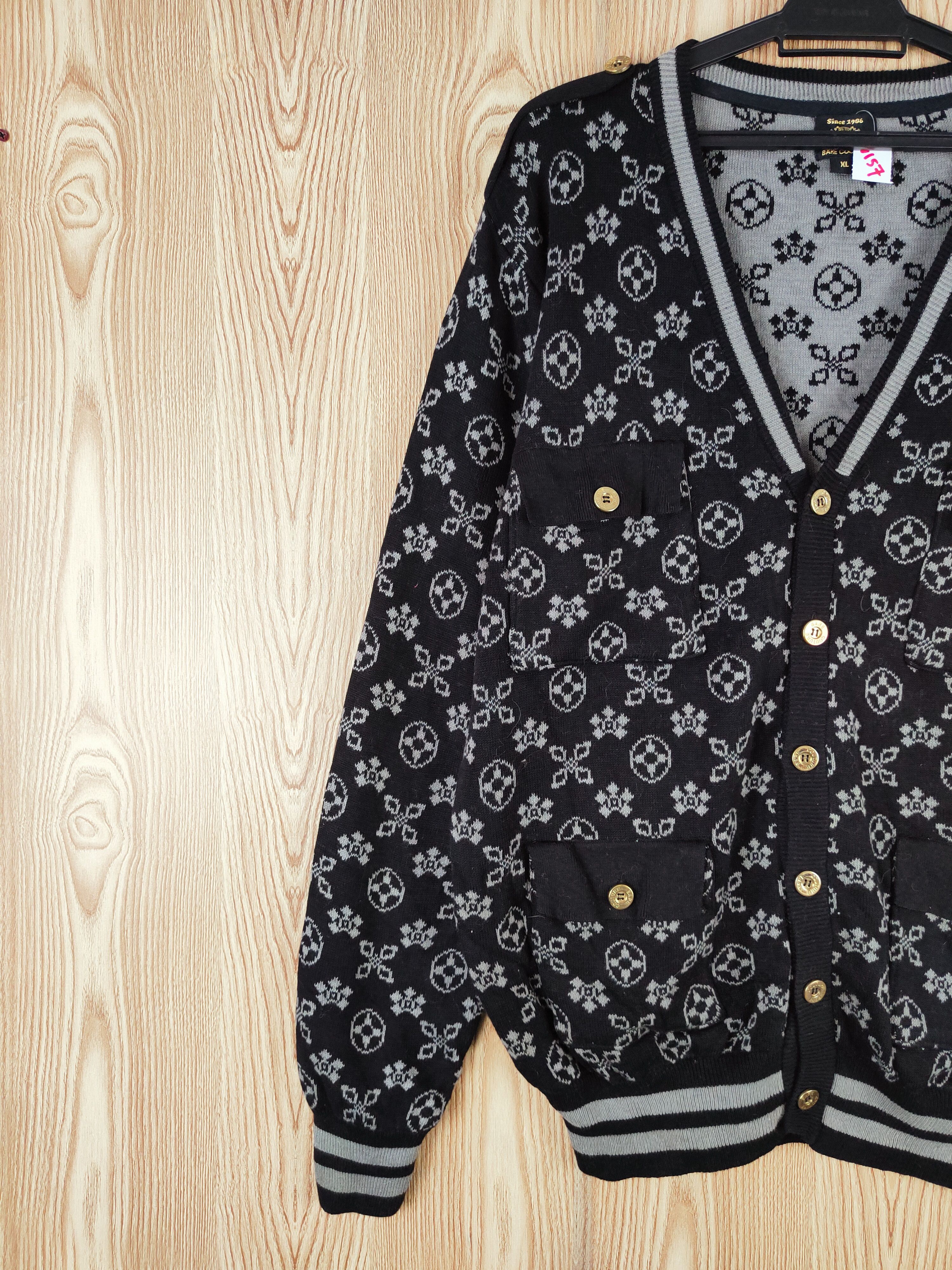 Japanese Brand Bare Couture Black Knitwear Cardigan #W157 Size US XL / EU 56 / 4 - 3 Thumbnail