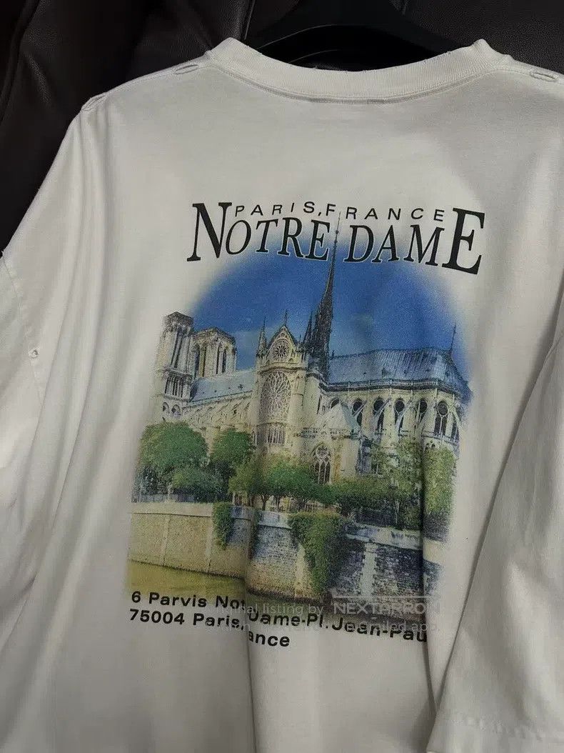 Balenciaga Double-sided Church Printed Short Sleeve T-shir