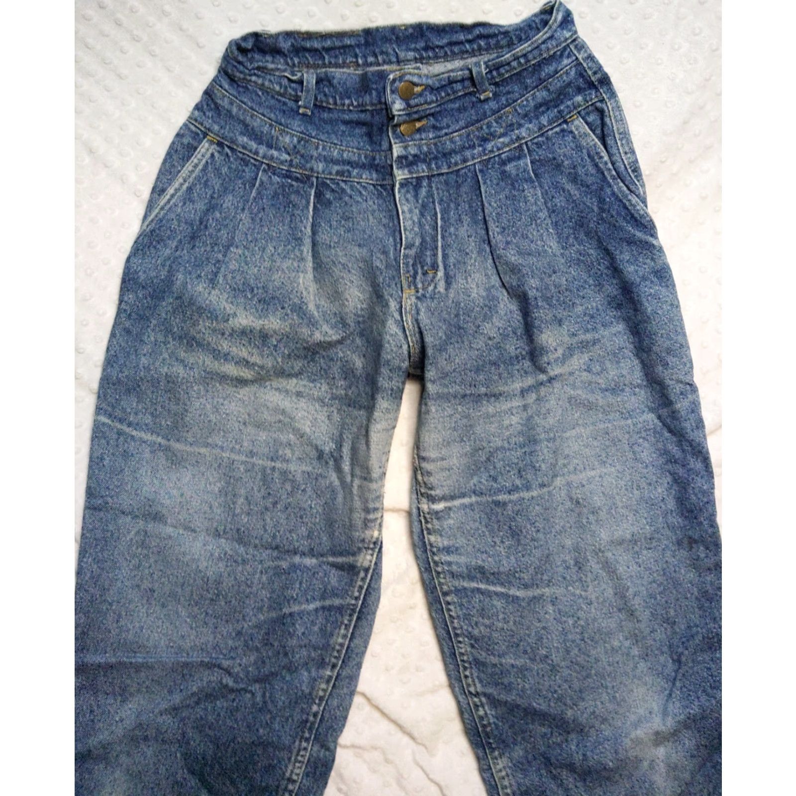 Lee VINTAGE Lee Jeans Stone Washed 18 Medium Womens 28x31 Denim Grunge Made in USA 1980s Size 40" / US 18 - 4 Thumbnail