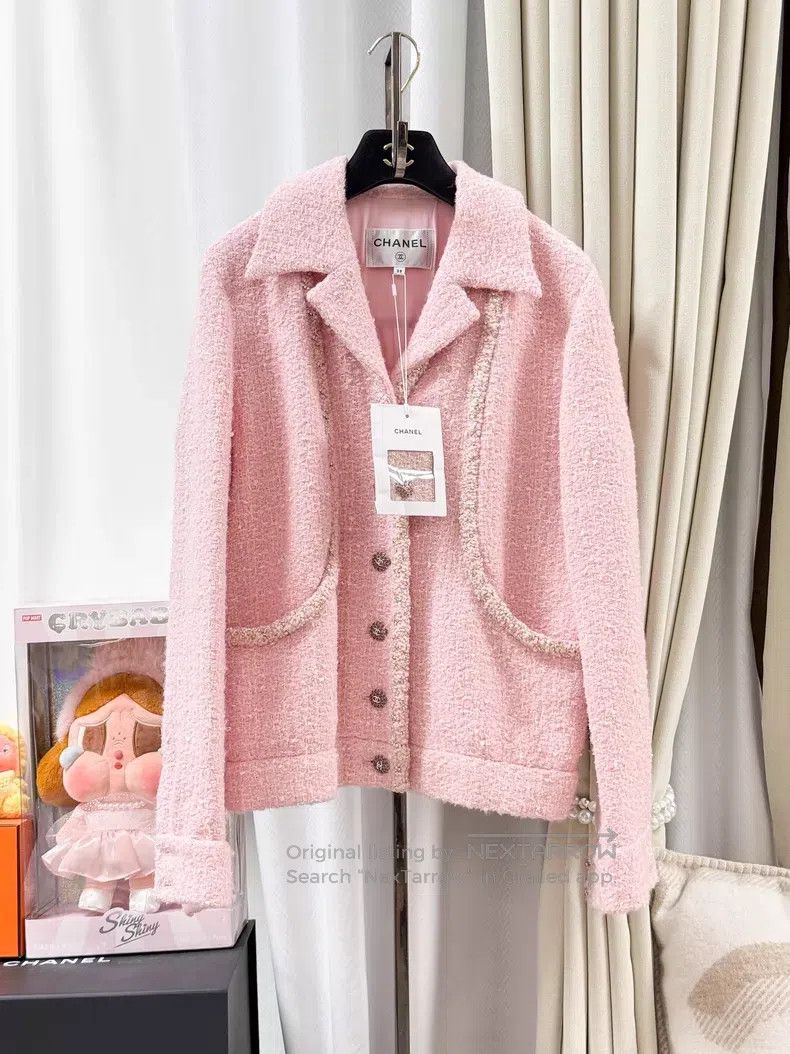 Chanel Chanel Long-sleeved jacket with diamond rolled edge woven Size XS / US 0-2 / IT 36-38 - 1 Thumbnail