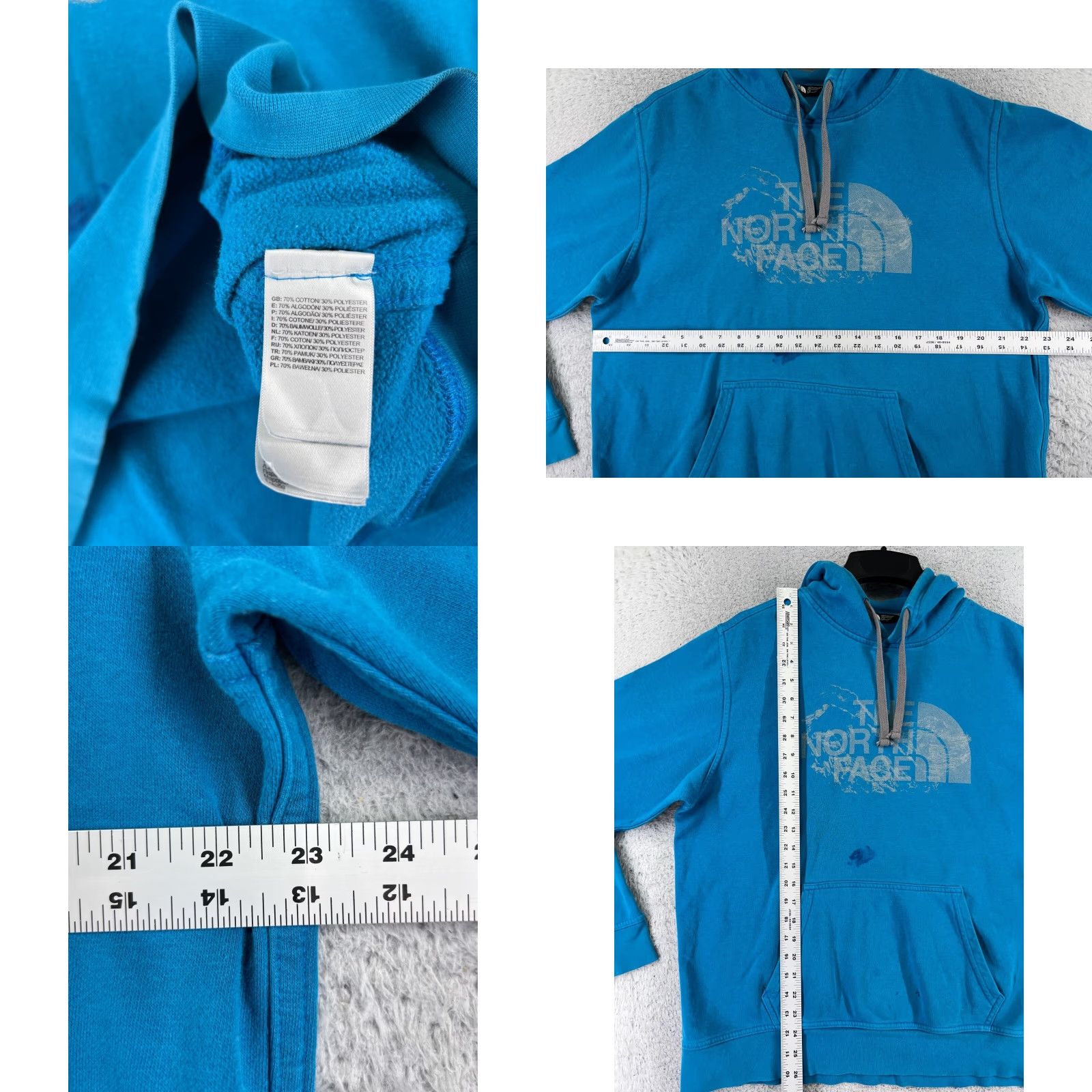 The North Face The North Face Hoodie Mens L Blue Pullover Pocket Cotton Blend Read Size US L / EU 52-54 / 3 - 8 Thumbnail