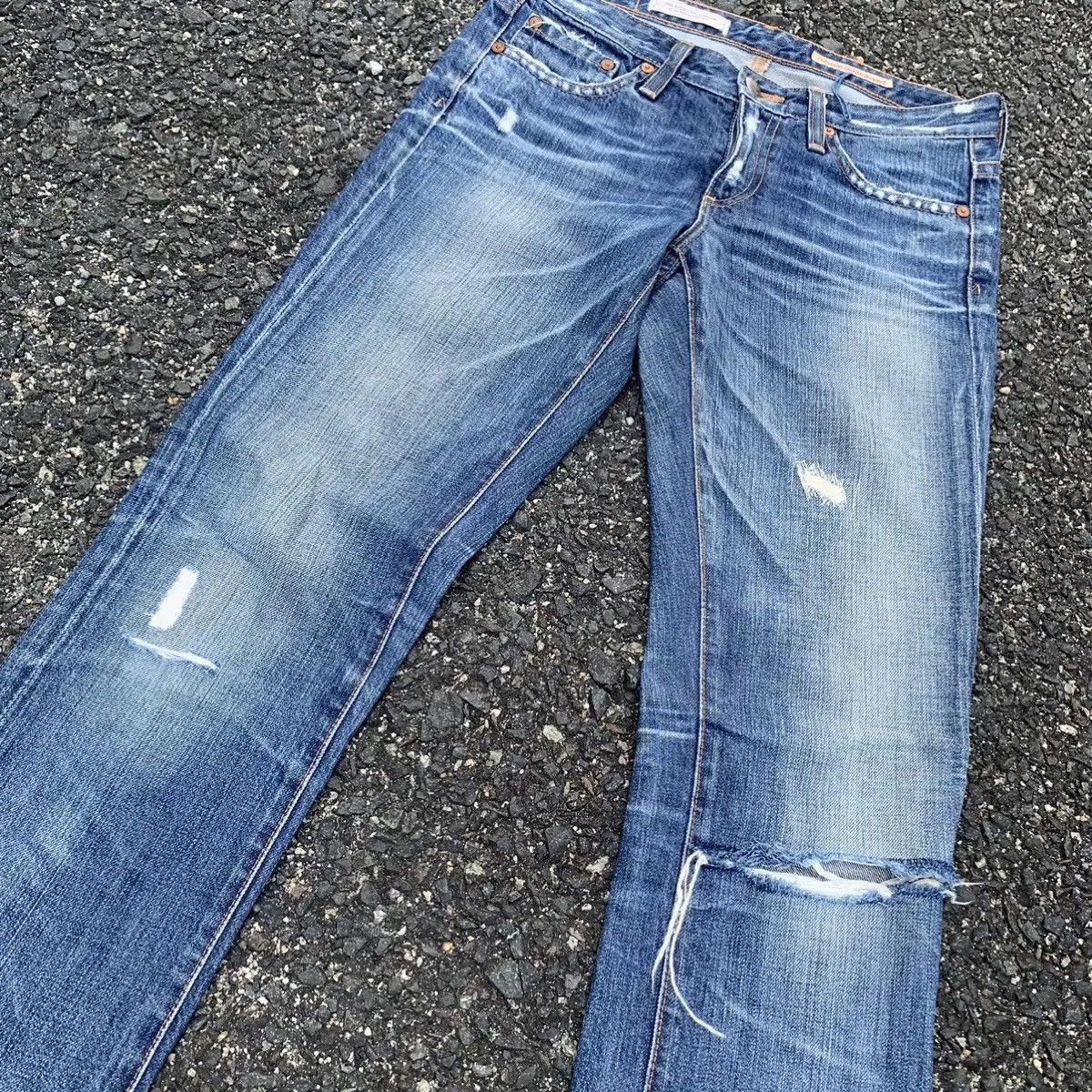 AG Adriano Goldschmied Adriano Goldschmied Jeans 29x30 Distressed Denim Faded Pants Size US 29 - 4 Thumbnail