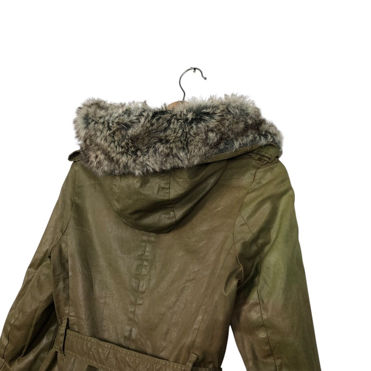 Diesel × Diesel Black Gold 🔥VINTAGE PARKA JACKET WAX DIESEL HOODIE MINK FUR Size S / US 4 / IT 40 - 12 Thumbnail