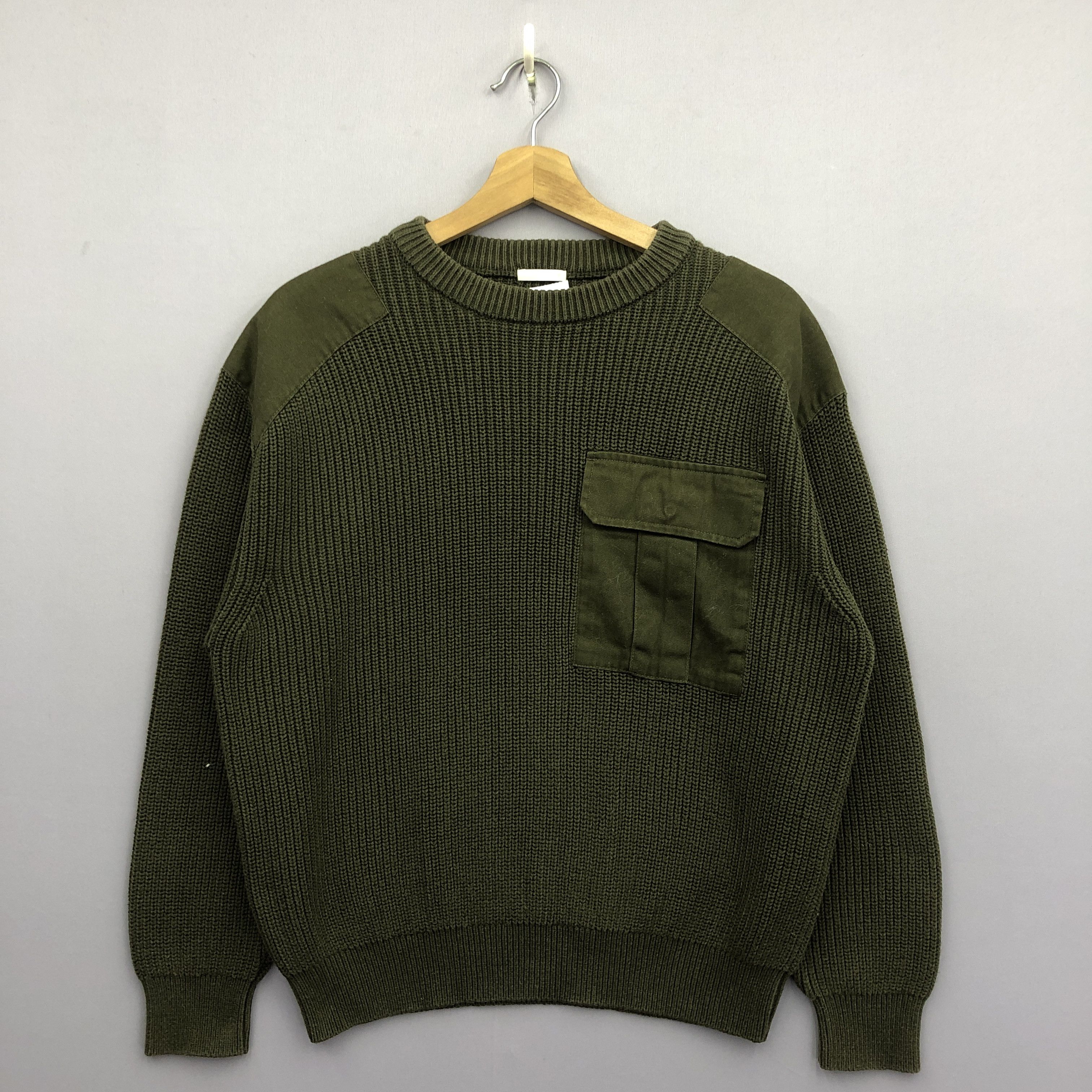 Homespun Knitwear × Japanese Brand × Vintage Vintage Japanese Military Knitwear Sweater Sweatshirt Jumper Size US L / EU 52-54 / 3 - 1 Thumbnail