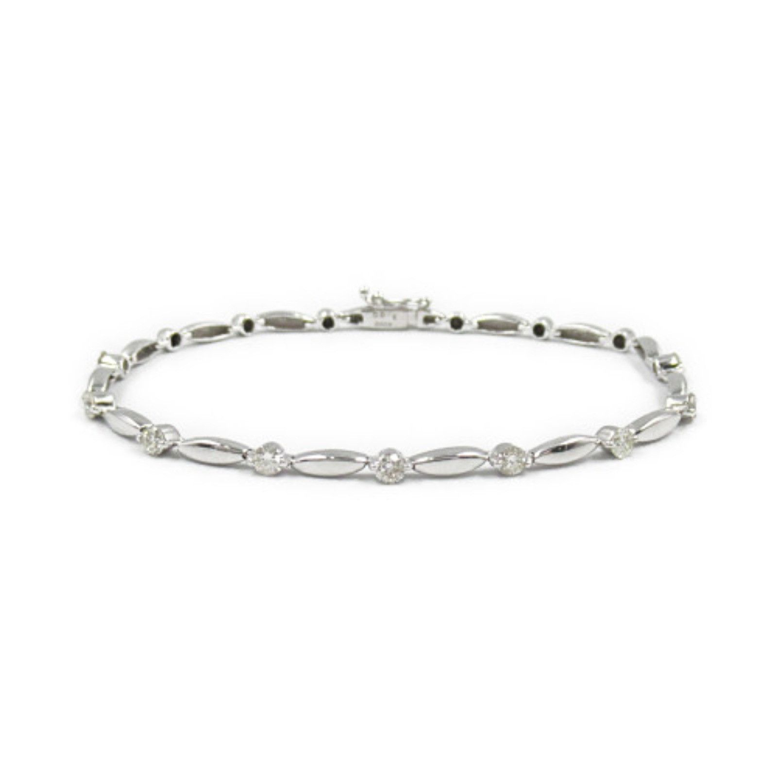 Other K18Wg White Gold Diamond Bracelet Jewelry Metal Bracelet, Women's