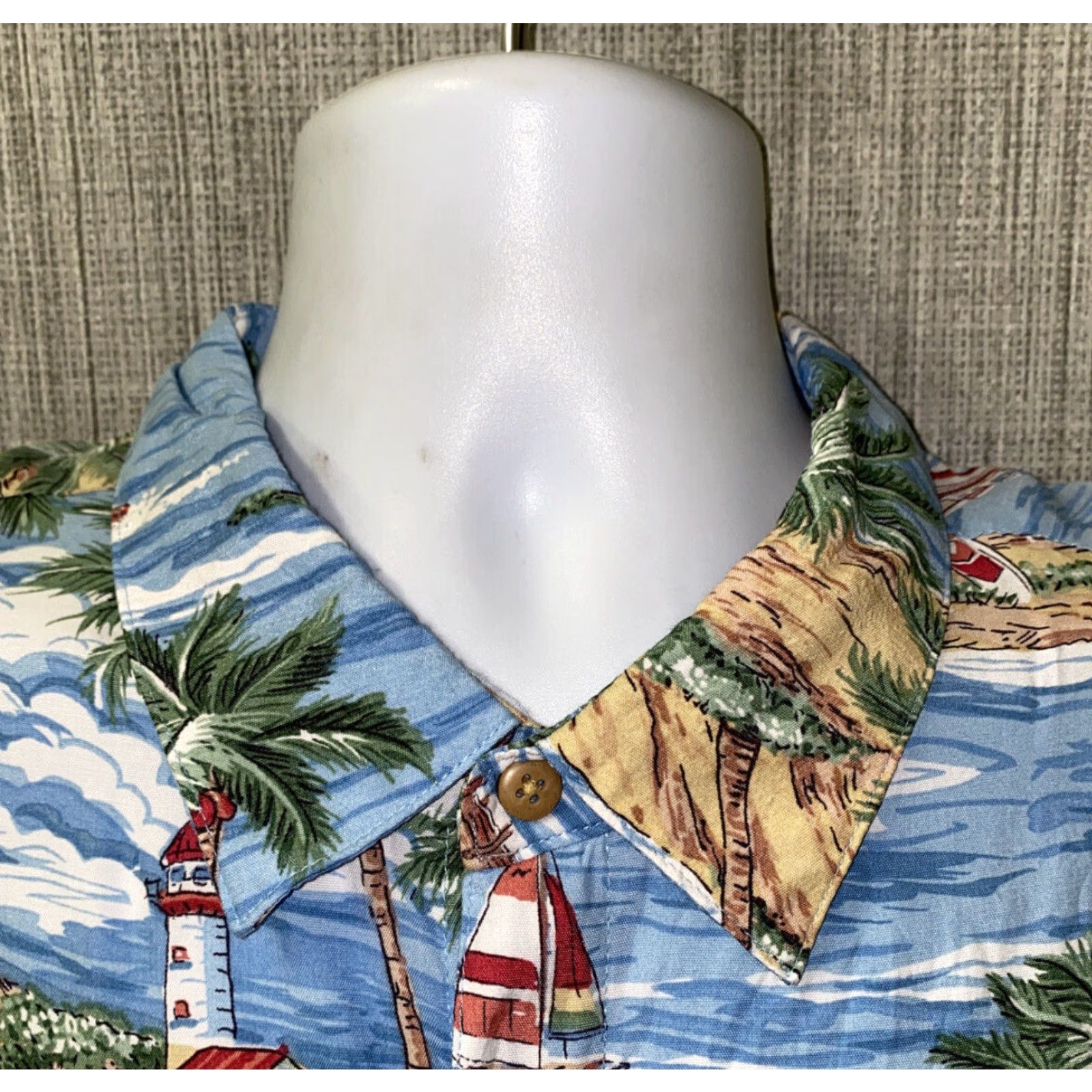 Pronto Uomo Pronto Uomo Men's Hawaiian Shirt 2XL Aloha Beach Tree Print Casual Short Sleeve Rayon Multicolor Size US XXL / EU 58 / 5 - 3 Thumbnail