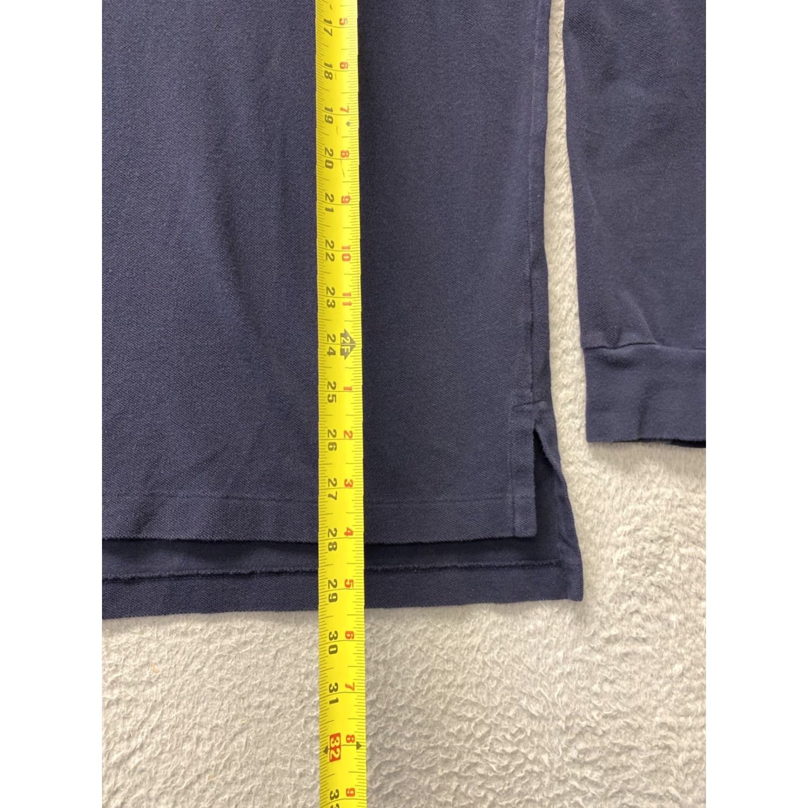 Ralph Lauren VINTAGE Ralph Lauren Men Polo Shirt Short Sleeve Crew Neck Cotton Large Dark Blue Signature Pony Logo 90s Mens Size US L / EU 52-54 / 3 - 6 Thumbnail