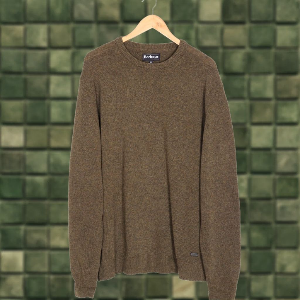 Barbour BARBOUR Essential Crew Knit Jumper Sweater Men Size XXL Wool Elbow VR3880 Size US XXL / EU 58 / 5 - 1 Thumbnail