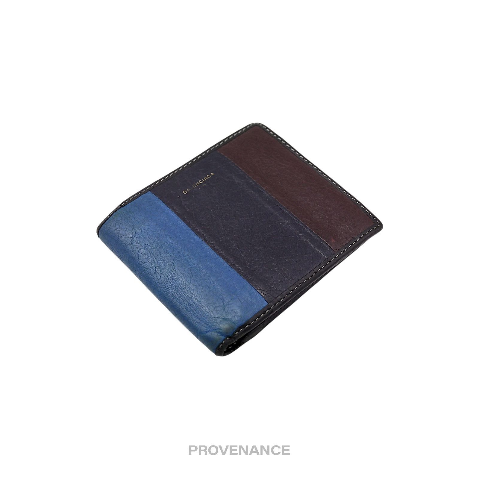 Balenciaga 🔴 Balenciaga Bazaar Bifold Wallet - Blue/Black Patchwork Size ONE SIZE - 5 Thumbnail