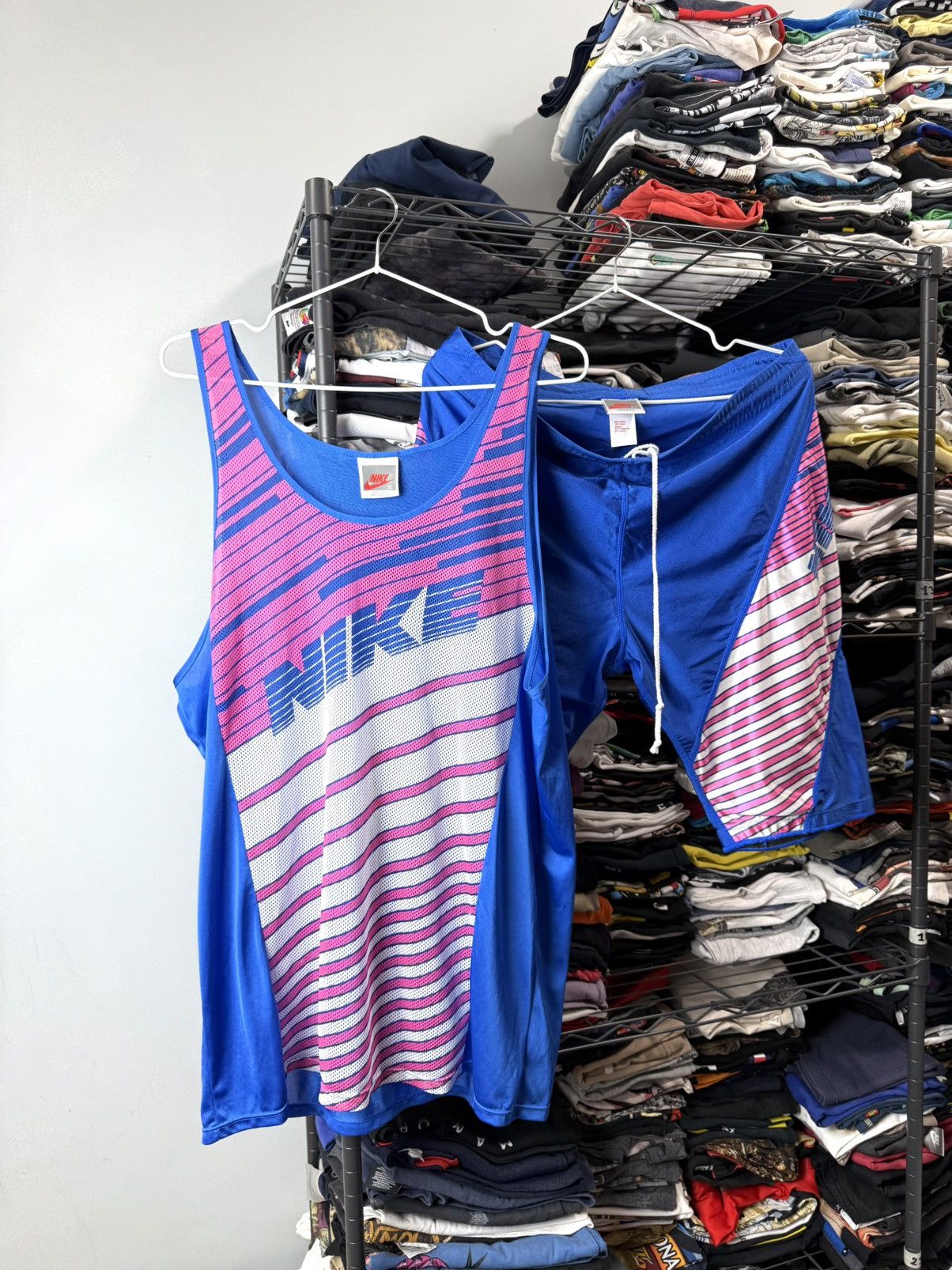Nike Vintage 80-90’s Nike Full Set Bicycle Jersey T Shirt Shorts Size US XL / EU 56 / 4 - 1 Thumbnail