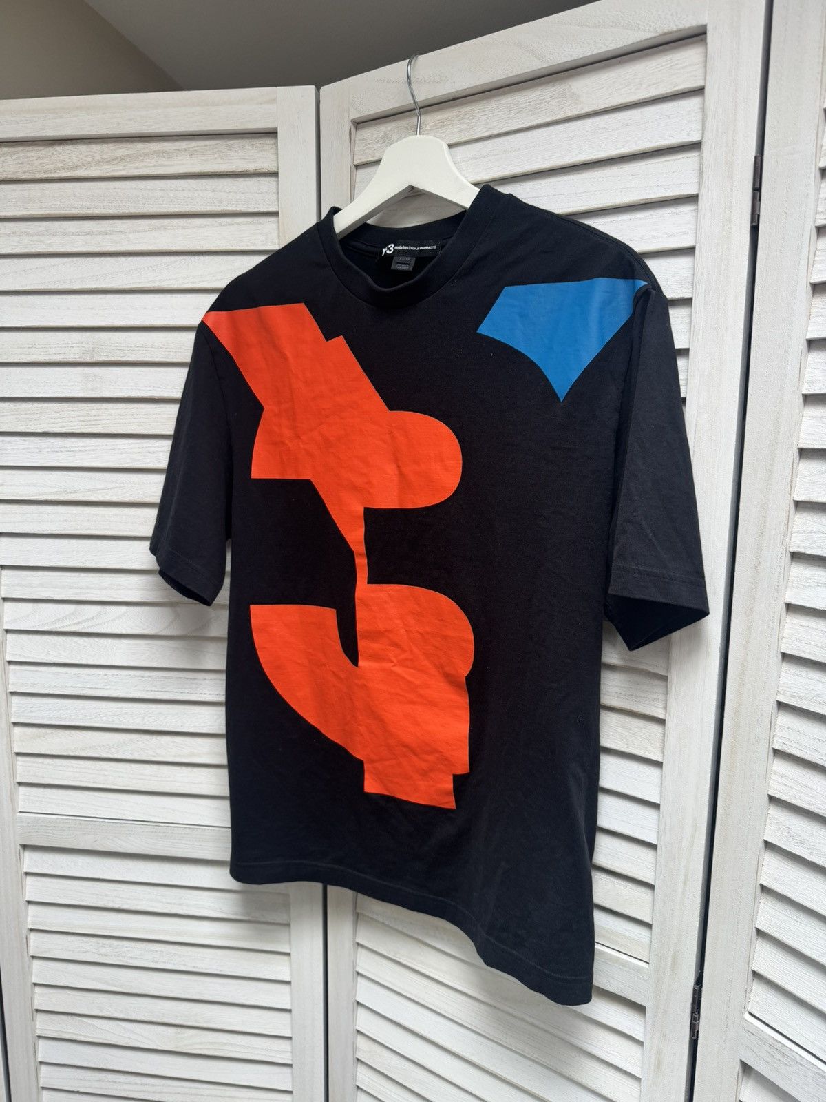 Adidas Men’s Luxury T Shirt Adidas Y3 YOHJI YAMAMOTO Black Big Log Size US XS / EU 42 / 0 - 4 Thumbnail