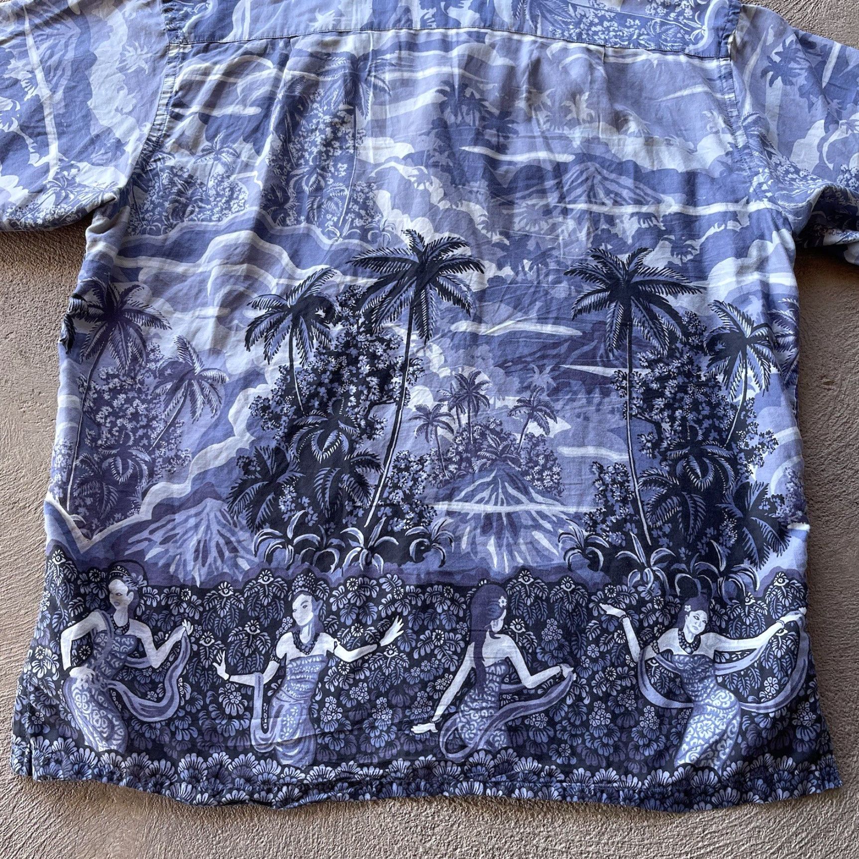 Patagonia VINTAGE Patagonia Shirt Mens Large Blue Button Up Pataloha Blue Loop Collar Hawaiian Floral Short Sleeve Cotton Button-Up Collared Beach Retro Size US L / EU 52-54 / 3 - 6 Thumbnail