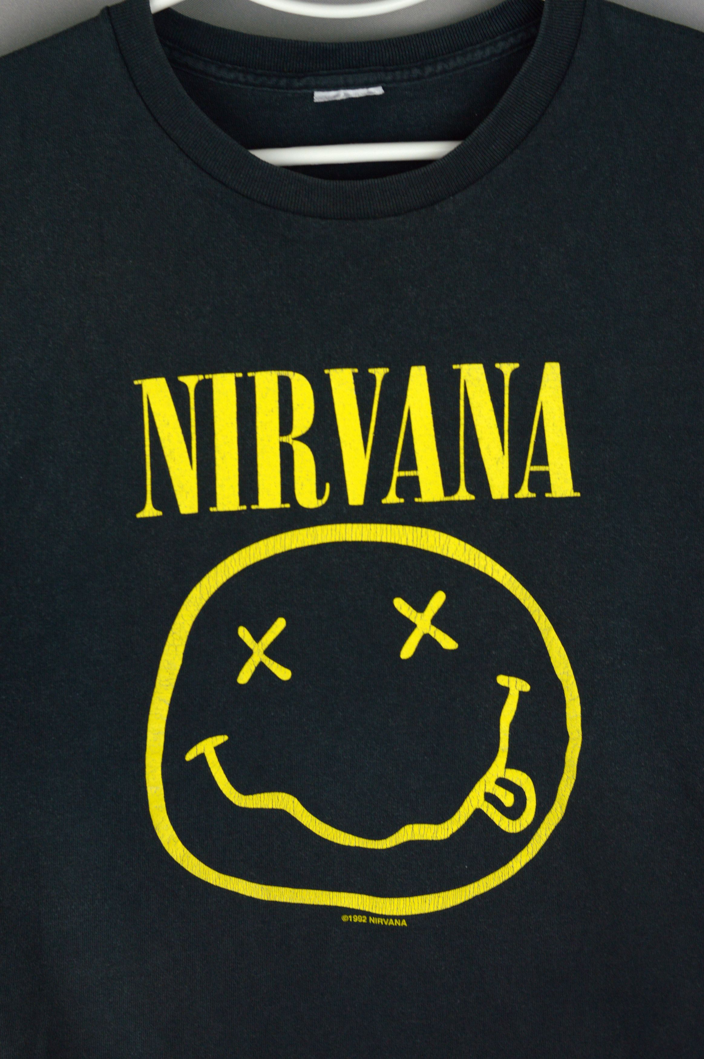 Nirvana × Vintage Vintage Nirvana Smile 1992 t shirt Size US L / EU 52-54 / 3 - 3 Thumbnail