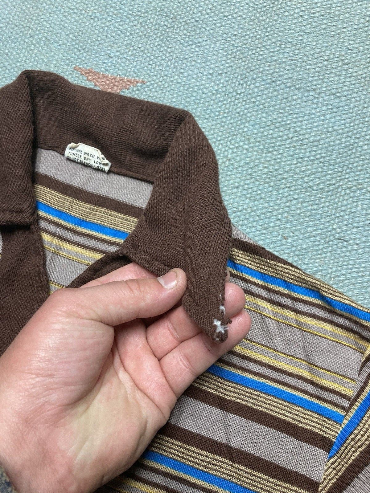 Vintage Vintage 70s polo shirt striped boys large adult small Size US S / EU 44-46 / 1 - 6 Thumbnail