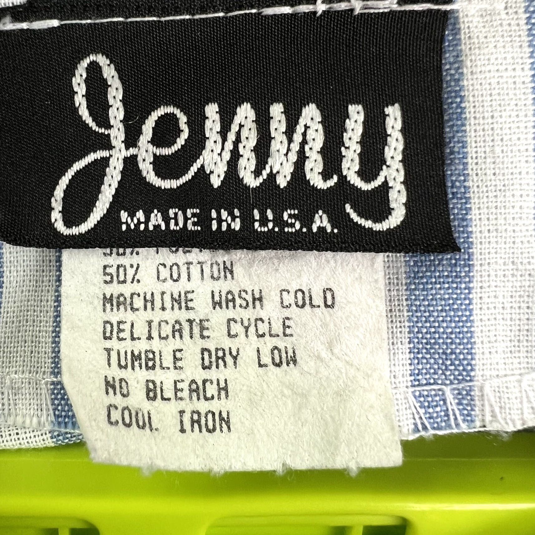 Vintage VINTAGE Jenny Striped Chambray Denim Dress Women's 10 Pockets Shoulder pads Dress Size L / US 10 / IT 46 - 5 Thumbnail