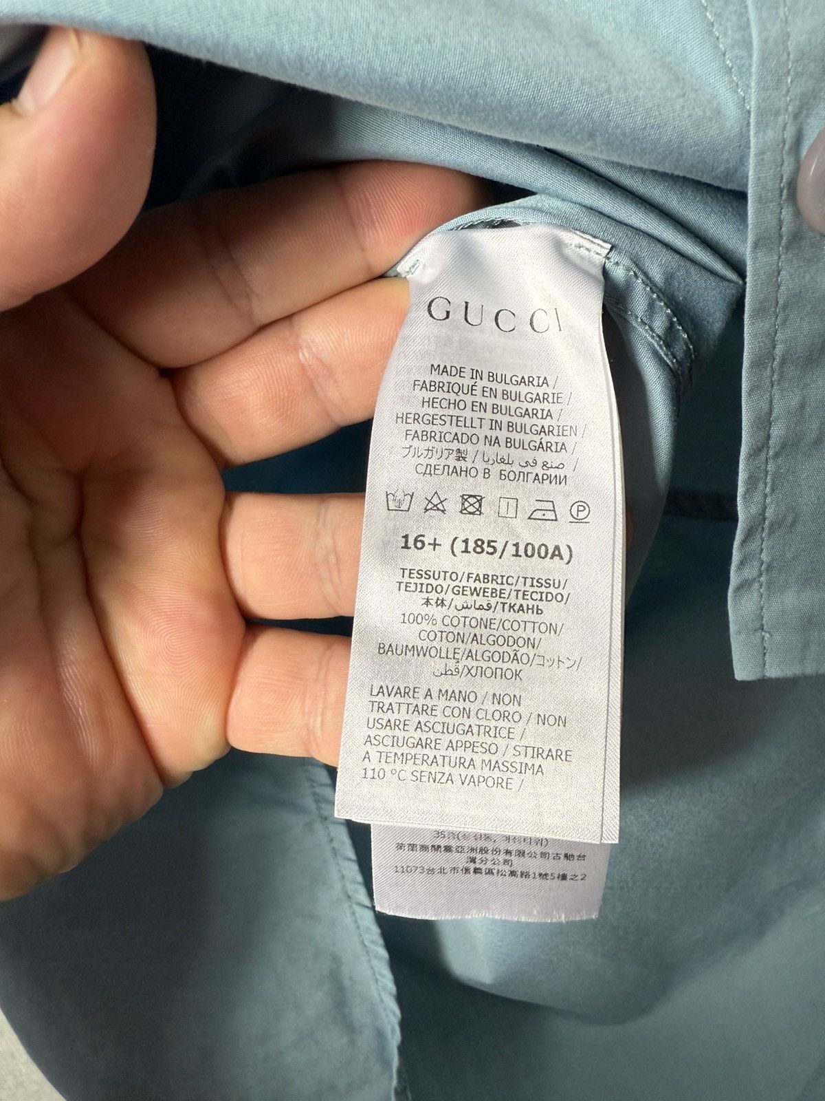 Gucci Gucci Uniforms Men’s Button Up Long Sleeve Shirt Size L Size US L / EU 52-54 / 3 - 10 Thumbnail