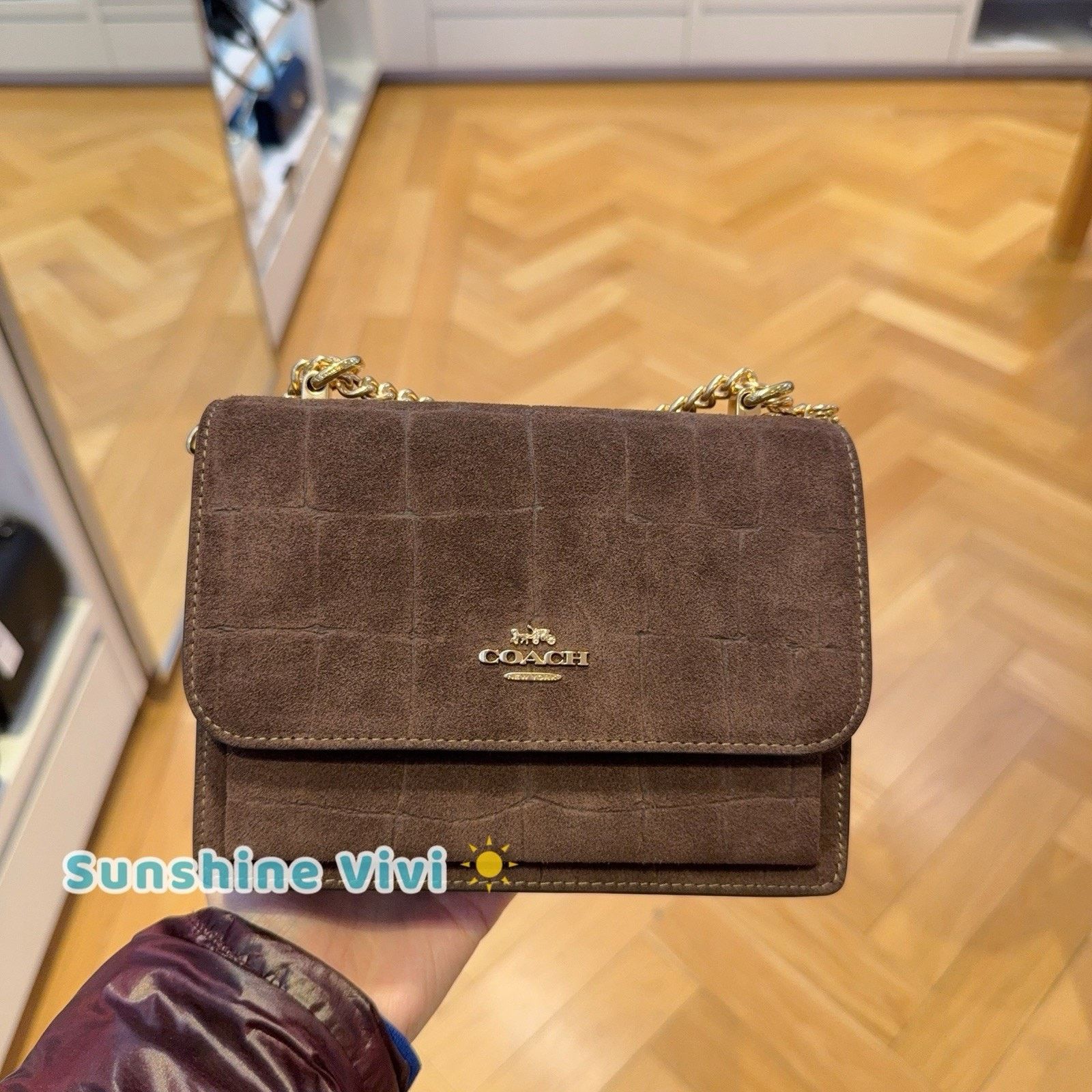 Coach NWT Coach Mini Klare Crossbody Bag CCE09 Gold/Maple suede Size ONE SIZE - 5 Thumbnail