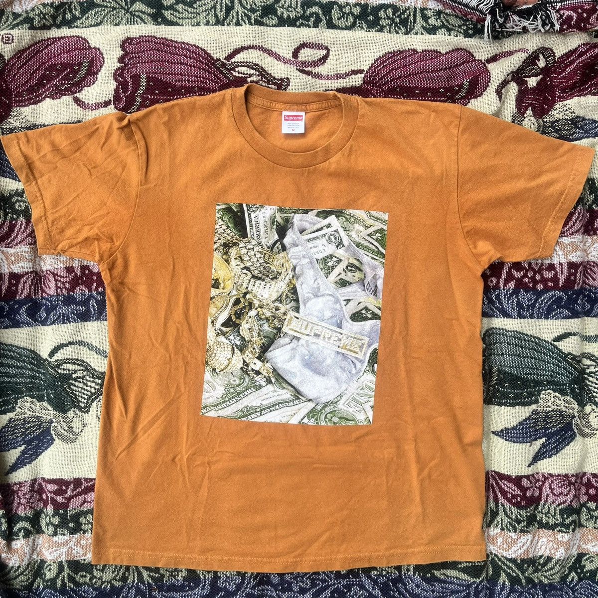 Supreme Supreme Bling Tee Burnt Orange Size US M / EU 48-50 / 2 - 1 Thumbnail
