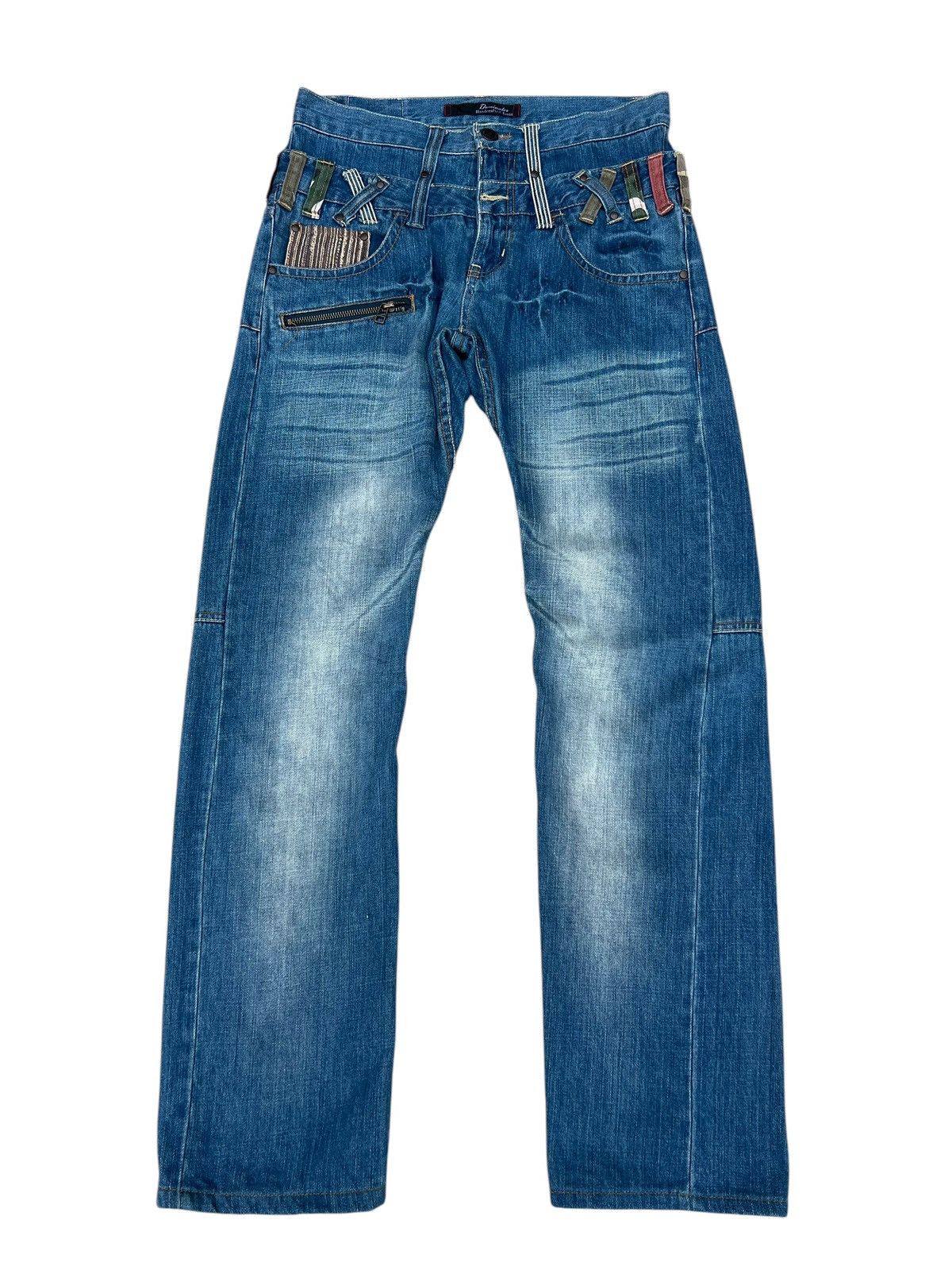 Japanese Brand Mud Wash Denim Double Waist Dominate Handcrafted Jeans Size US 30 / EU 46 - 1 Thumbnail