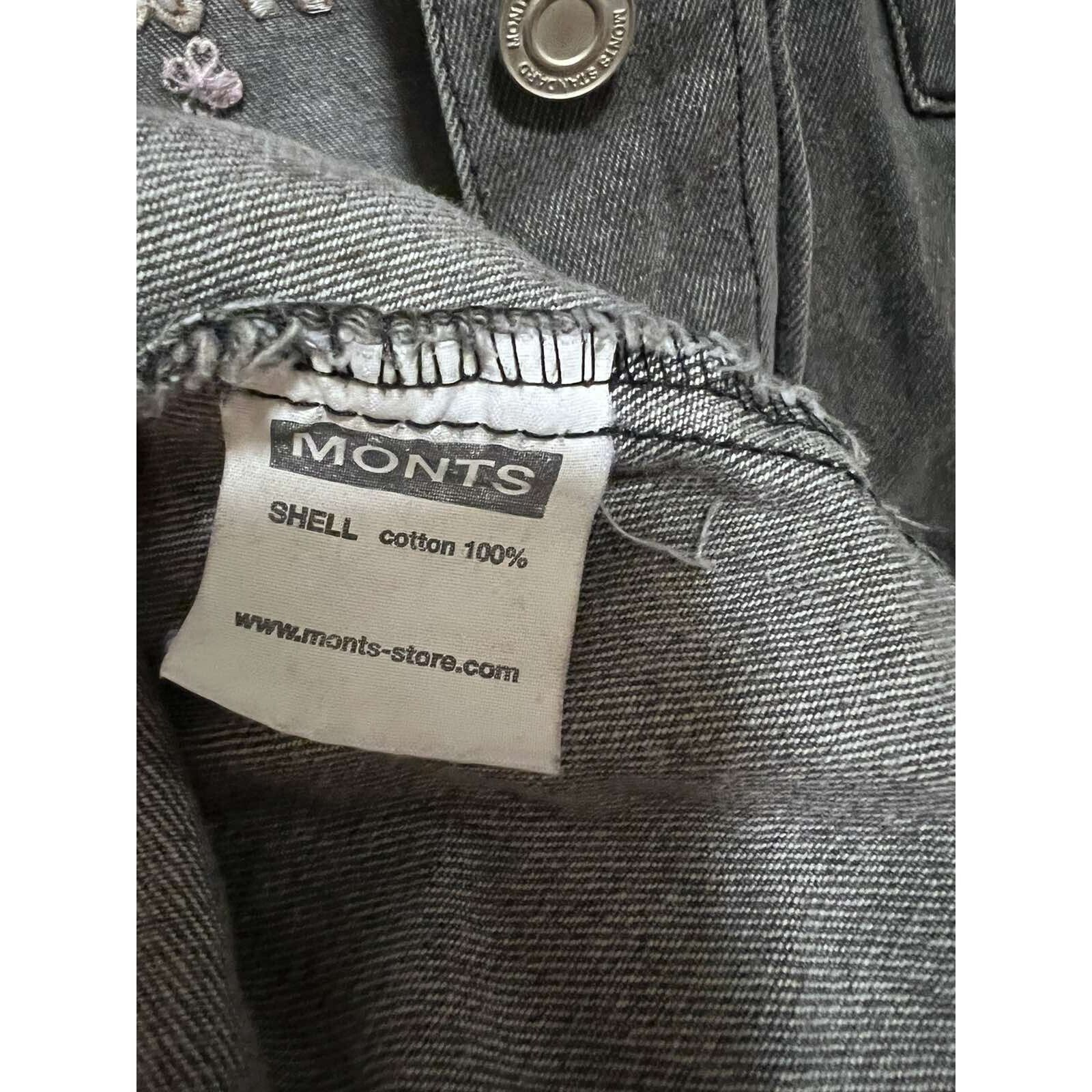 Montage MONTS MERELY Denim Korean jacket embroidered Size S A000224 Size S / US 4 / IT 40 - 6 Thumbnail