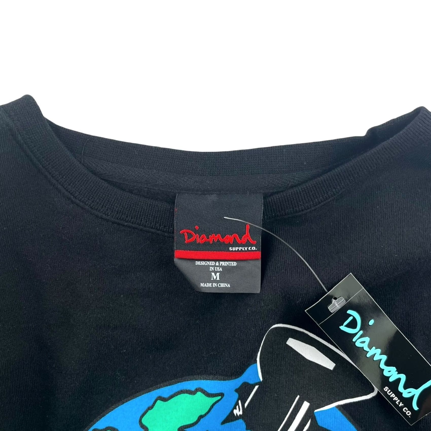 Diamond Supply Co. Diamond Supply Co. Sweatshirt Adult Medium Black Cotton Blend Graphic Print Crew Neck Pullover Mens Size US M / EU 48-50 / 2 - 3 Thumbnail