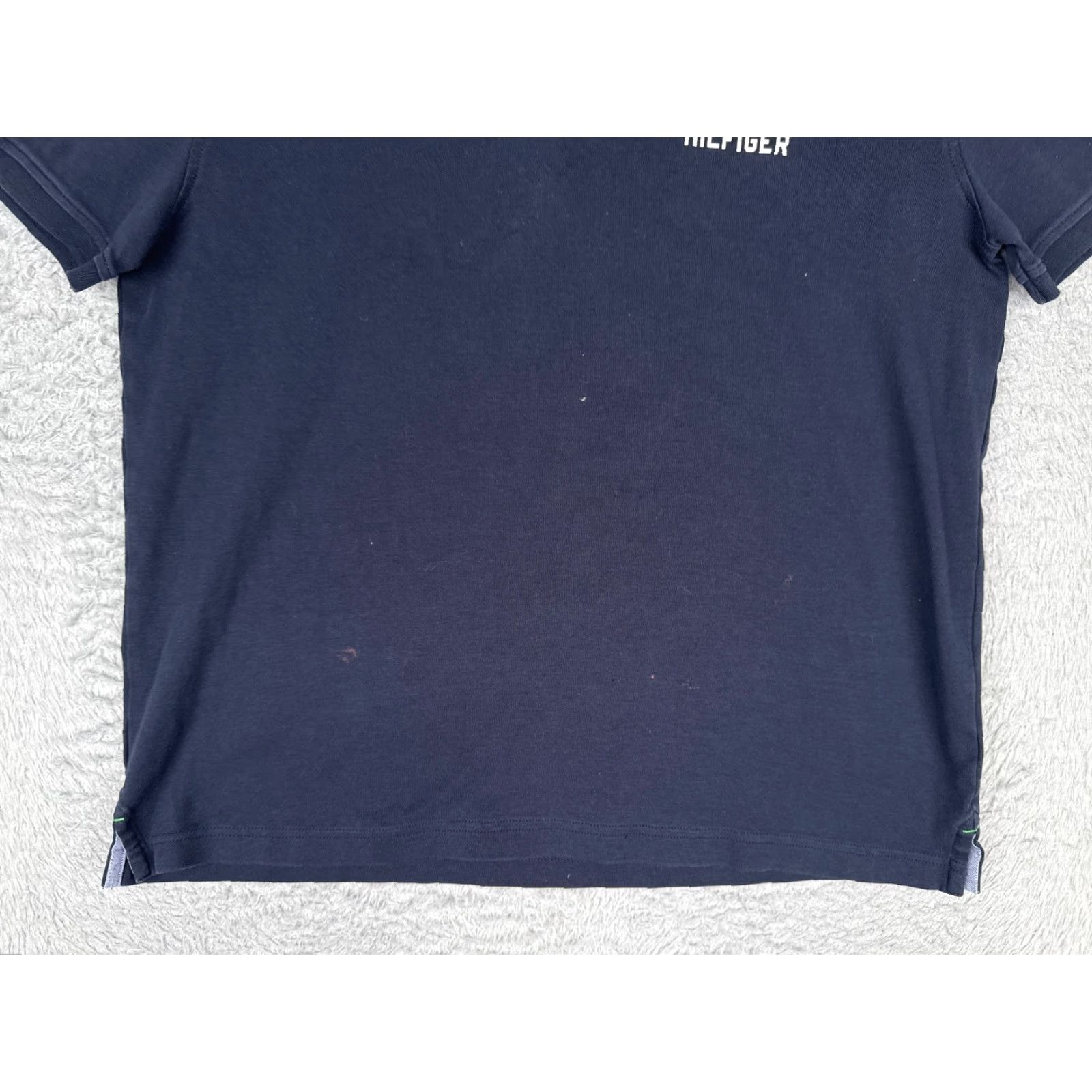 Tommy Hilfiger Tommy Hilfiger Polo Shirt Men L Blue Cotton Custom Fit Short Sleeve Slim Pocket" Size US L / EU 52-54 / 3 - 5 Thumbnail