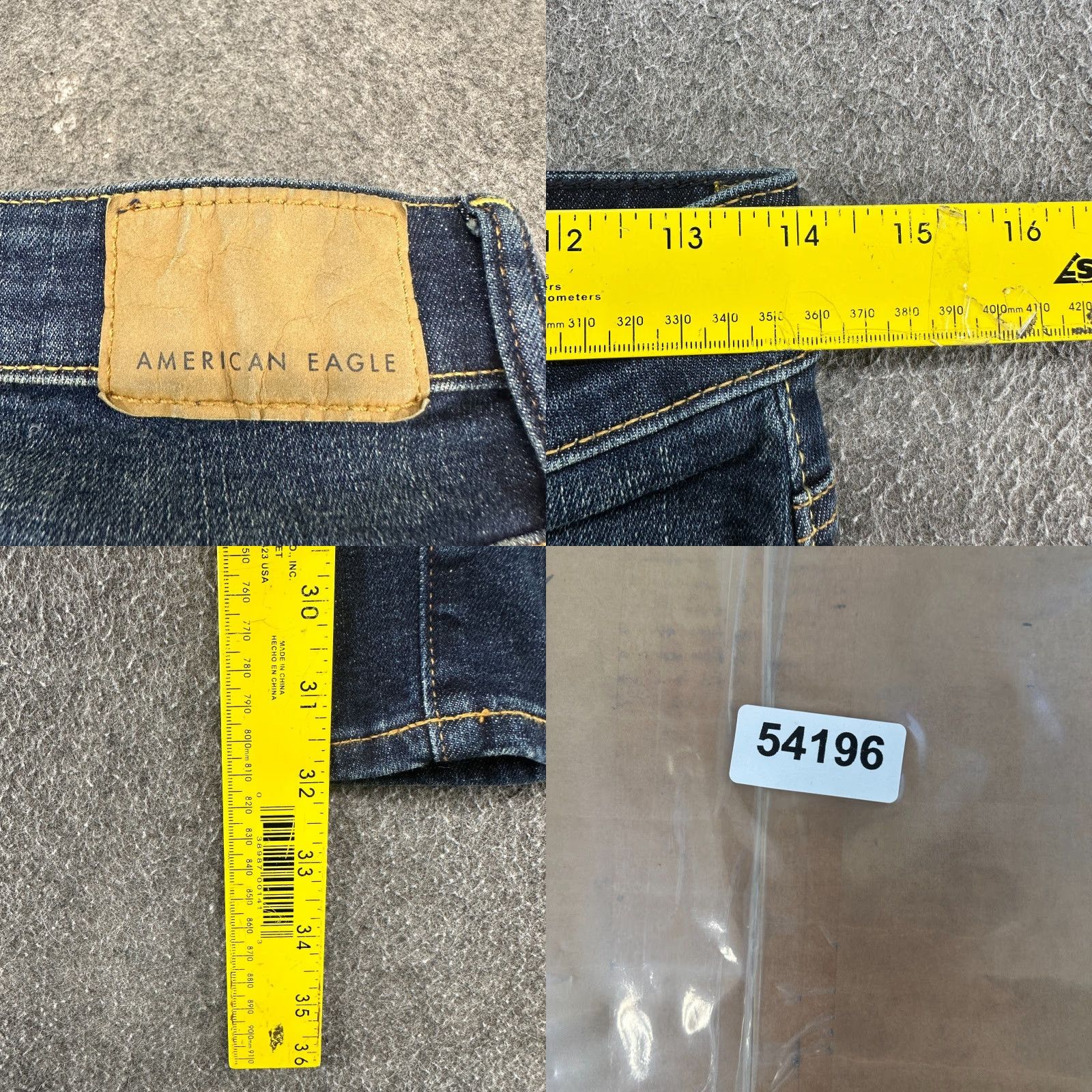 American Eagle Outfitters American Eagle Jeans Men 28x32 Blue Slim Fit Straight Leg Dark Wash Airflex Plus Size US 28 / EU 44 - 8 Thumbnail