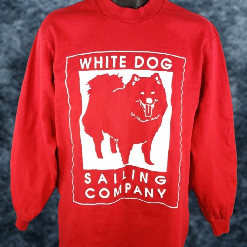 Vintage VINTAGE White Dog Sailing Company T Shirt Mens Size Medium Red 80s Made In USA Size US M / EU 48-50 / 2 - 1 Thumbnail