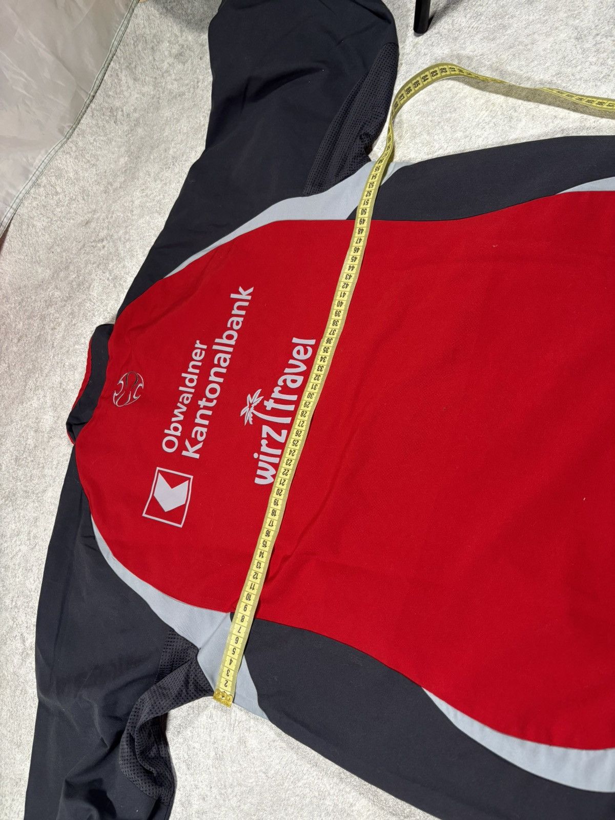 Adidas Vintage Adidas FC Sarnen Track Jacket RedBlack Three Stripes Size US L / EU 52-54 / 3 - 15 Thumbnail