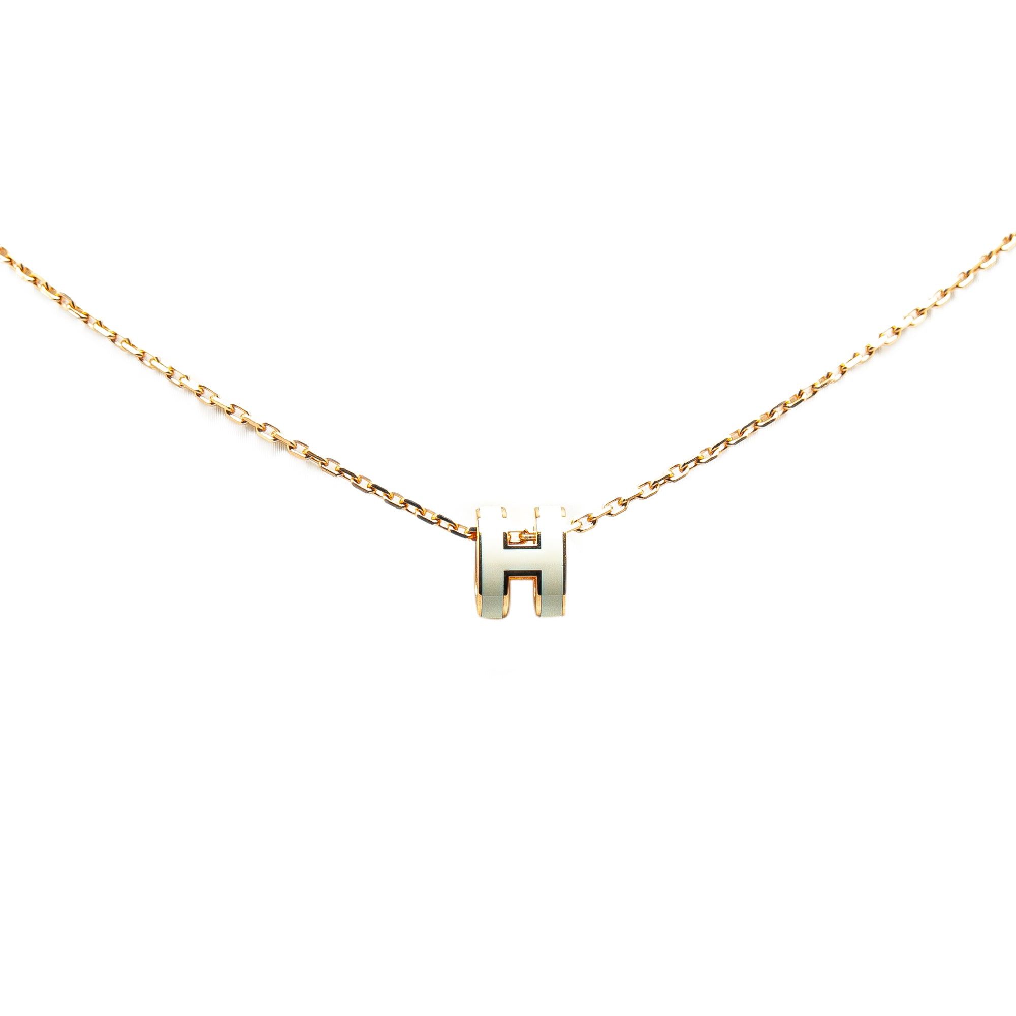 Hermes Hermès Gold Plated Mini Pop H Pendant Necklace Gold Size ONE SIZE - 1 Thumbnail